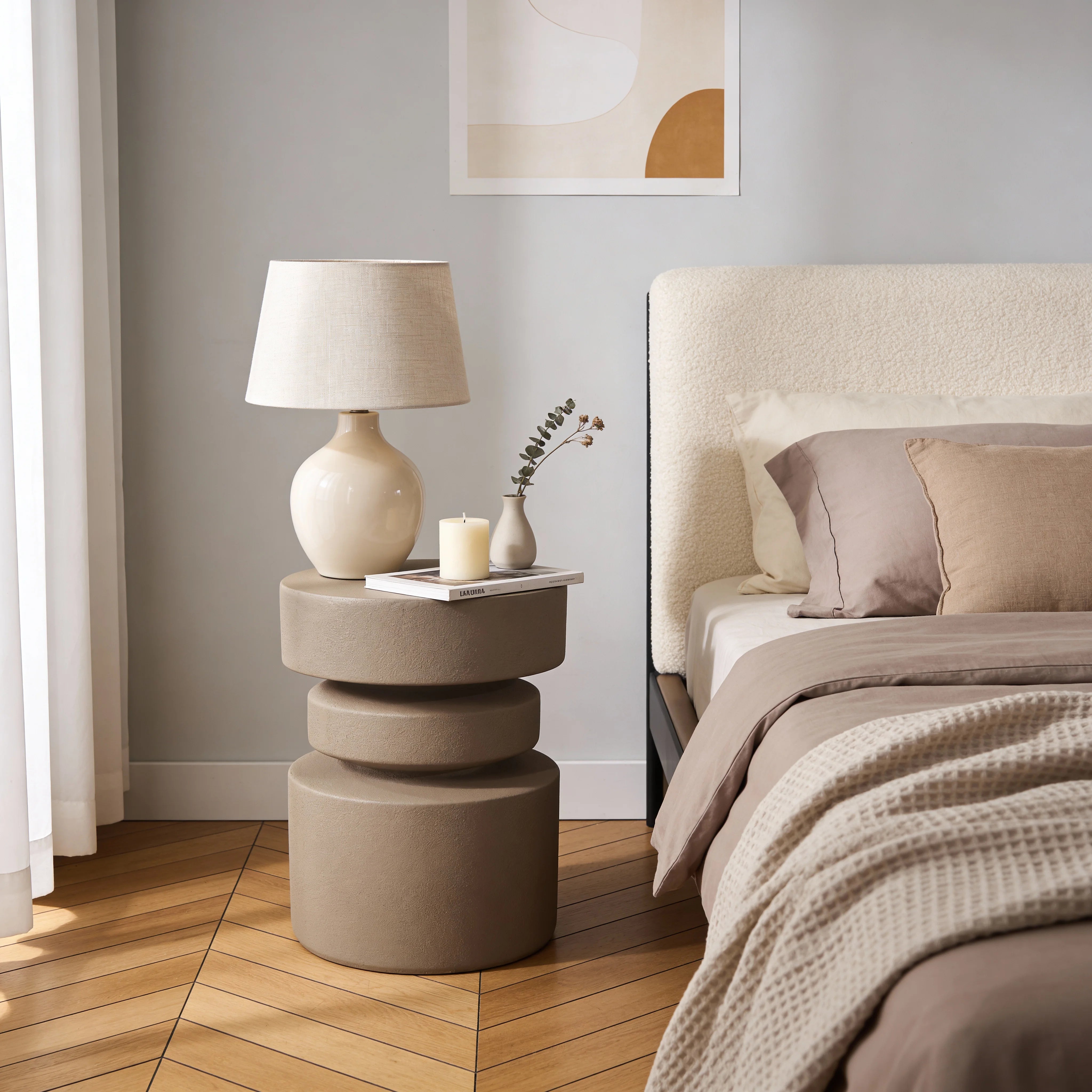 Taren - Mesa de centro Marrón moka Estilo moderno