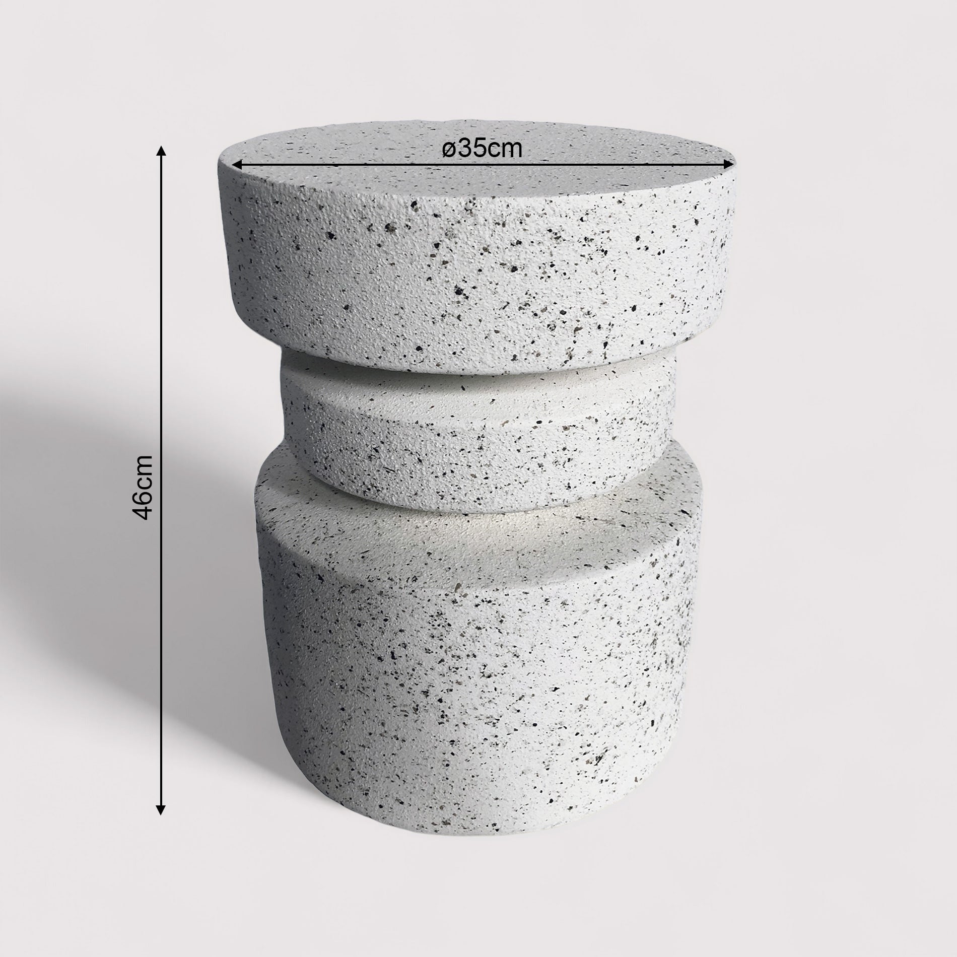 Vexo - Tavolino da divano colore bianco e nero stile moderno