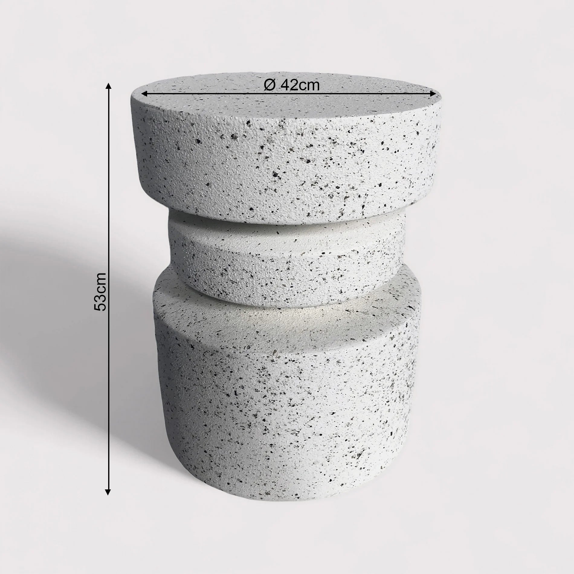 Vexo - Sofa Side Table White and Black Modern Style