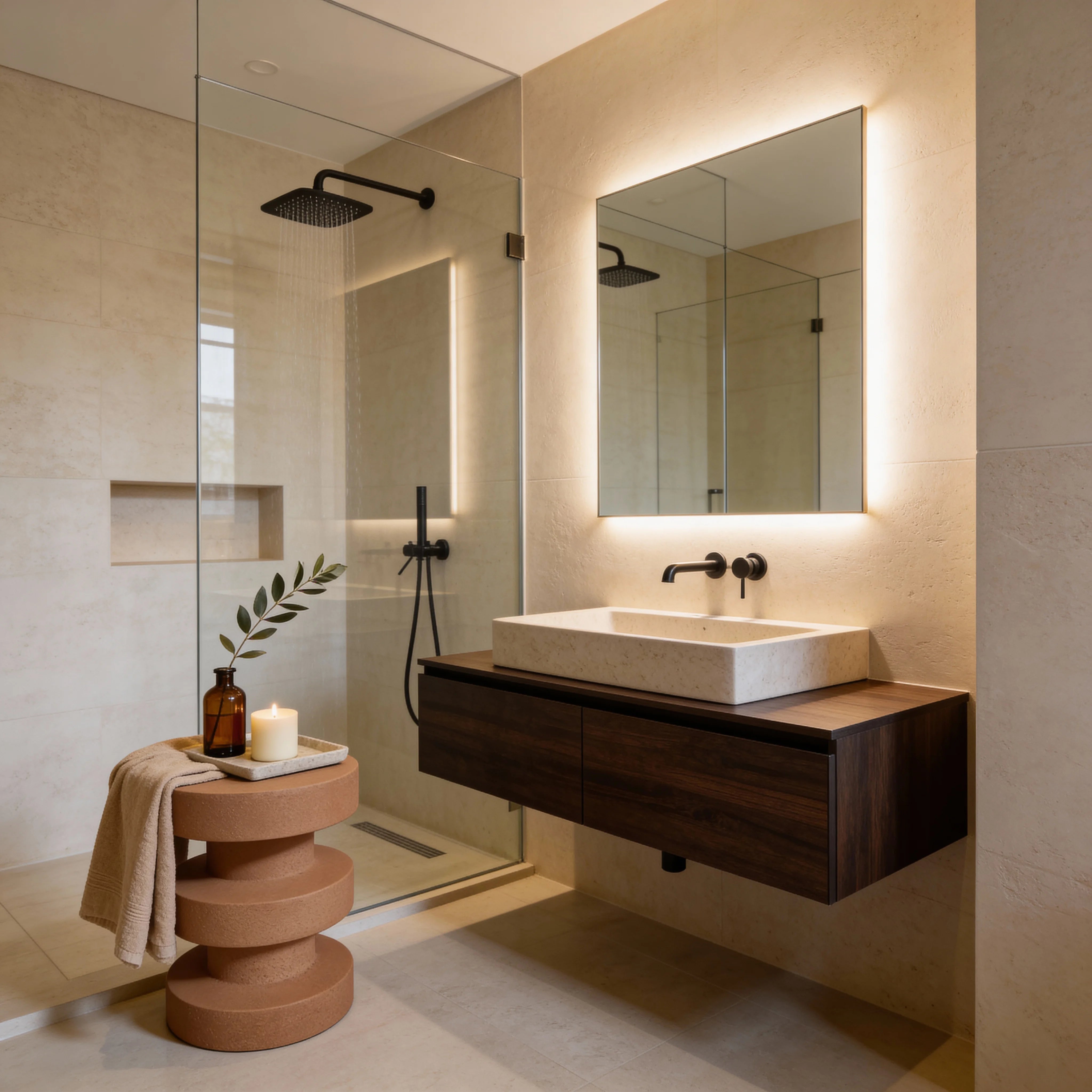 Draven - Tavolino da salotto colore marrone stile moderno