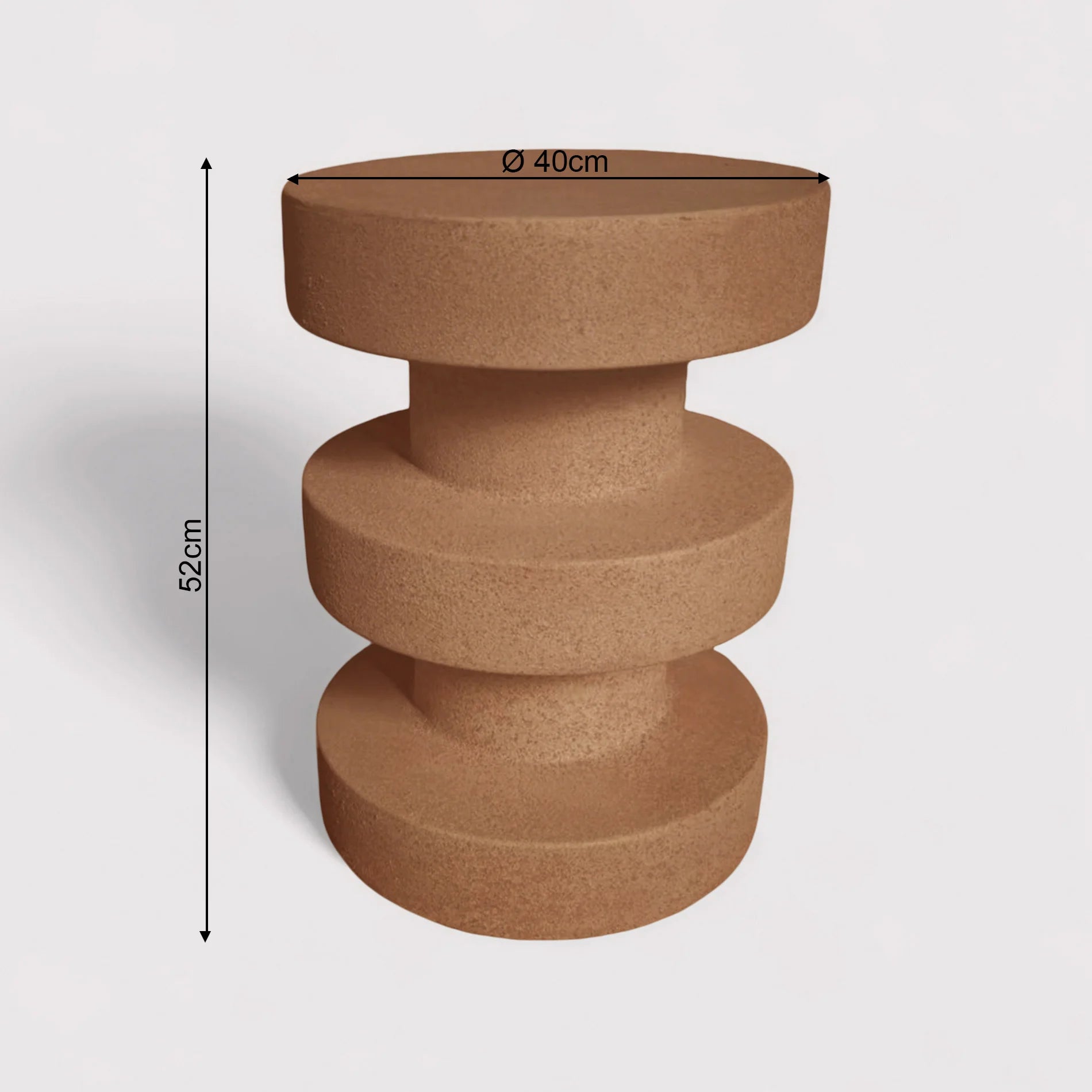 Draven - Tavolino da salotto colore marrone stile moderno