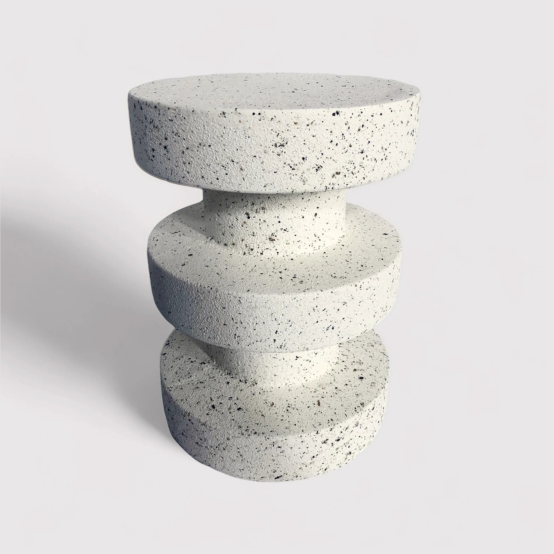 Kavos - Mesa auxiliar de sofá Blanco y negro Estilo moderno