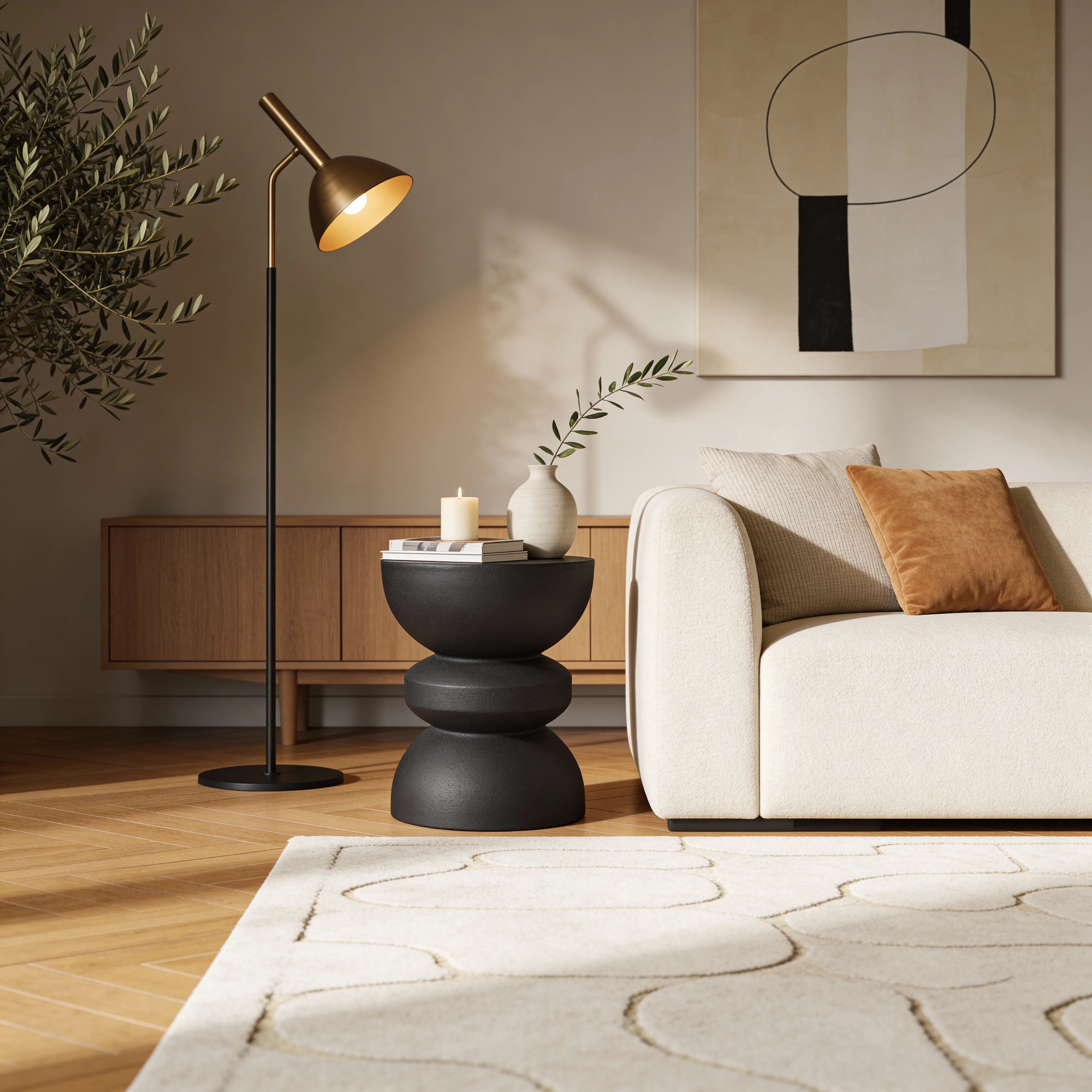 Onar - Mesa de centro Negro Estilo moderno