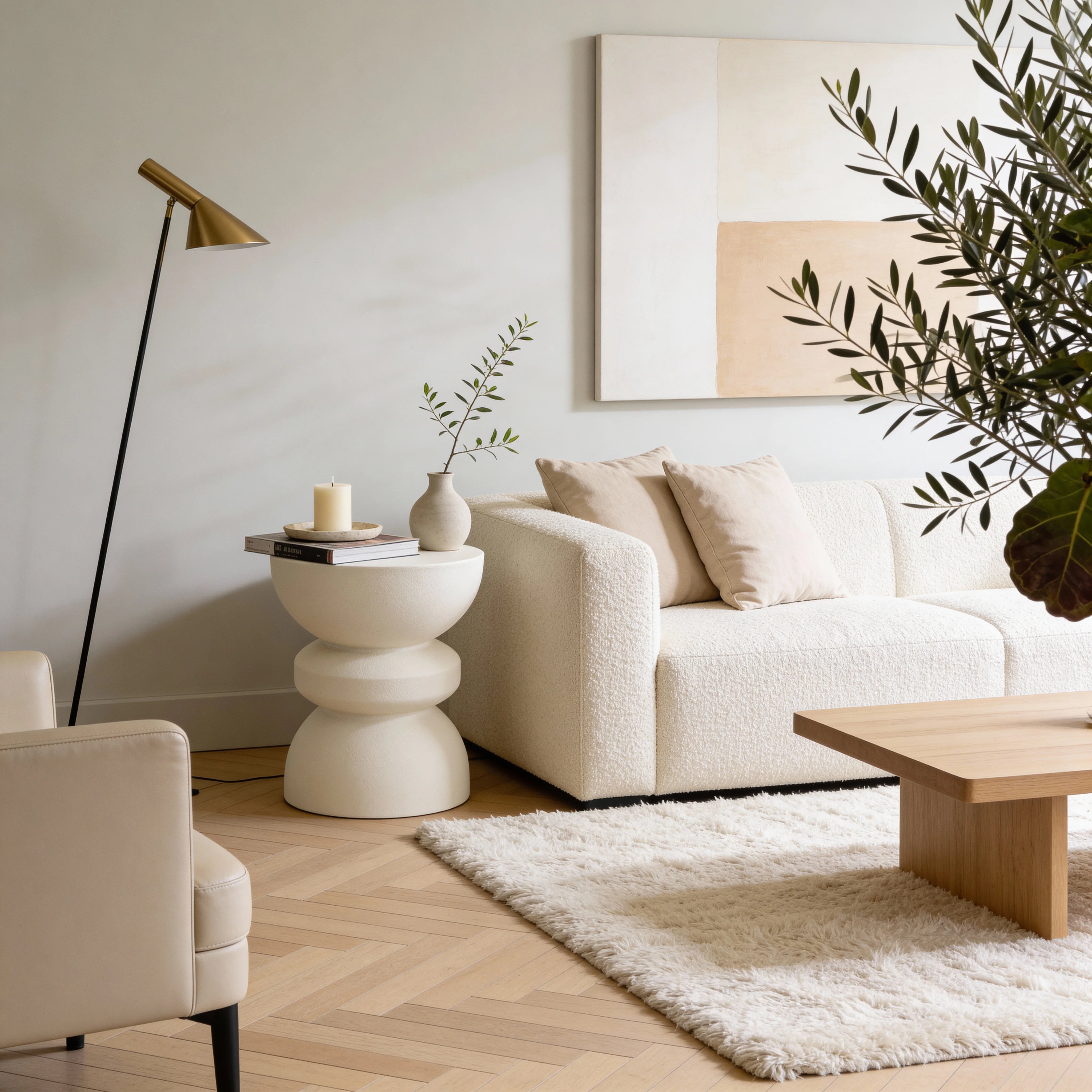 Calen - Couchtisch Weiß Moderner Stil
