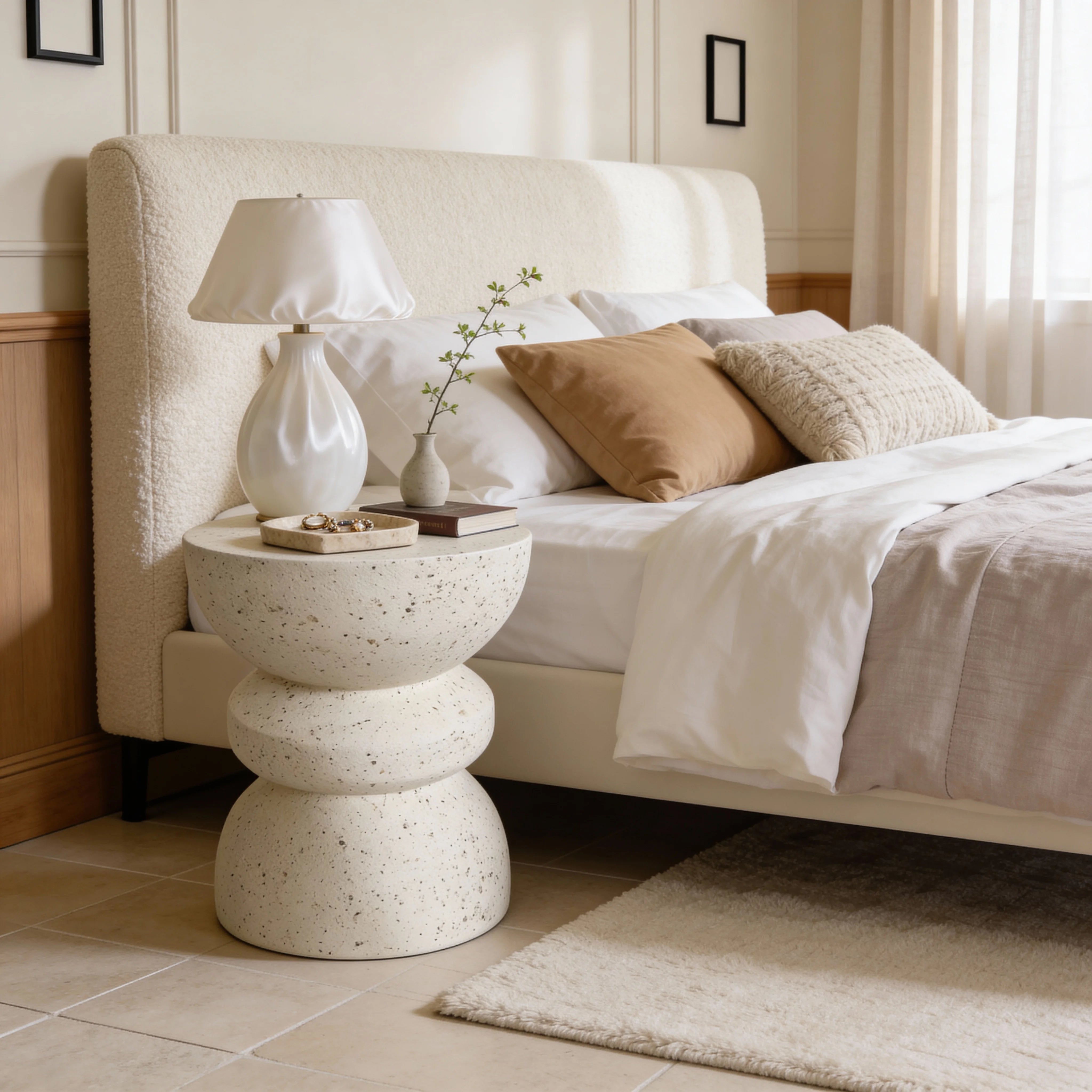 Ferra - Mesa de centro Blanco y negro Estilo moderno