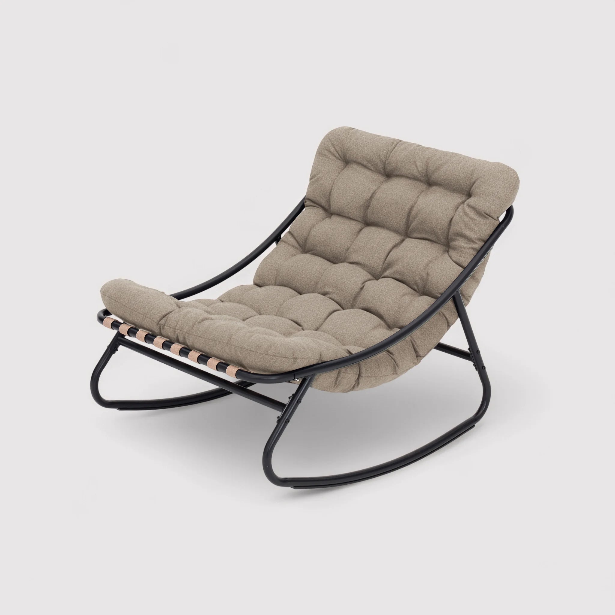 Safar - Chaise à bascule Marron clair Style moderne