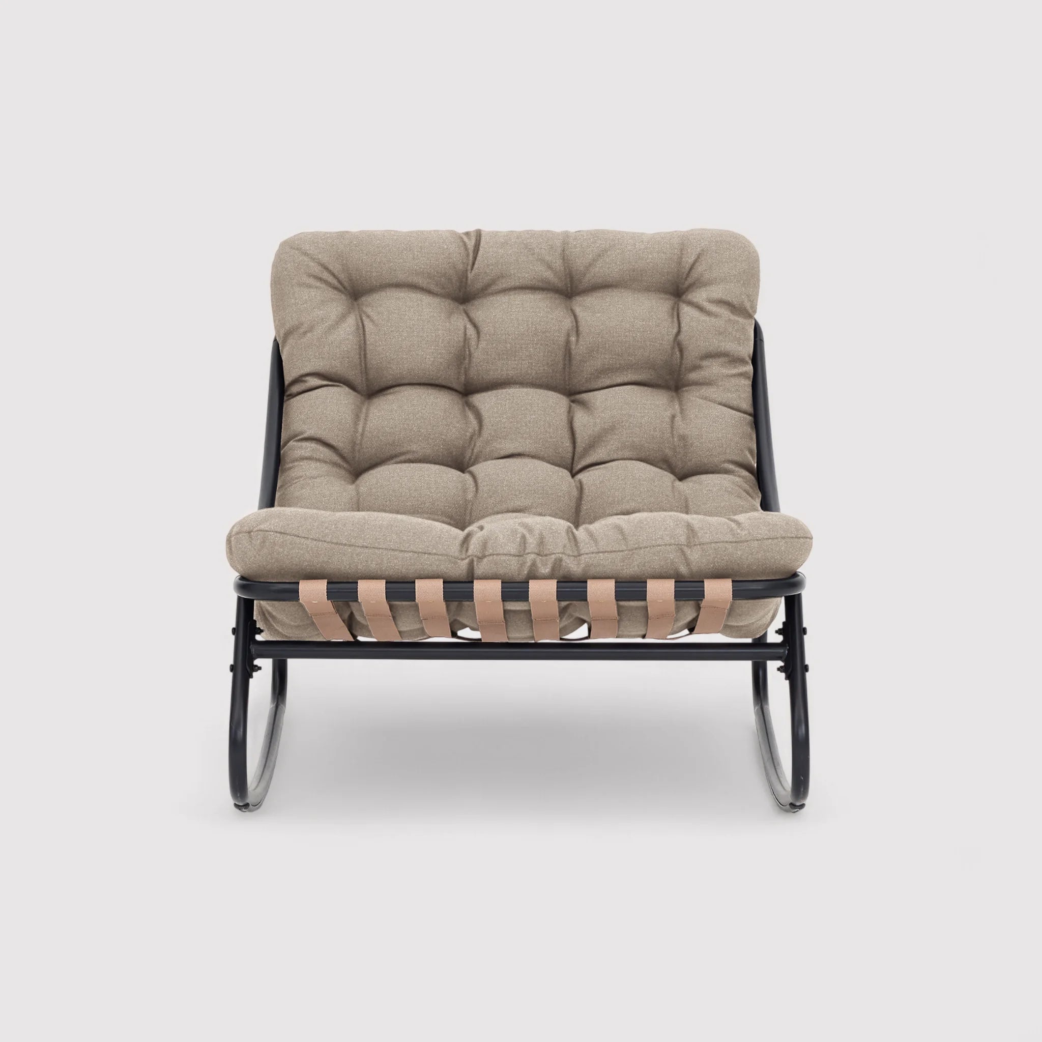 Safar - Chaise à bascule Marron clair Style moderne