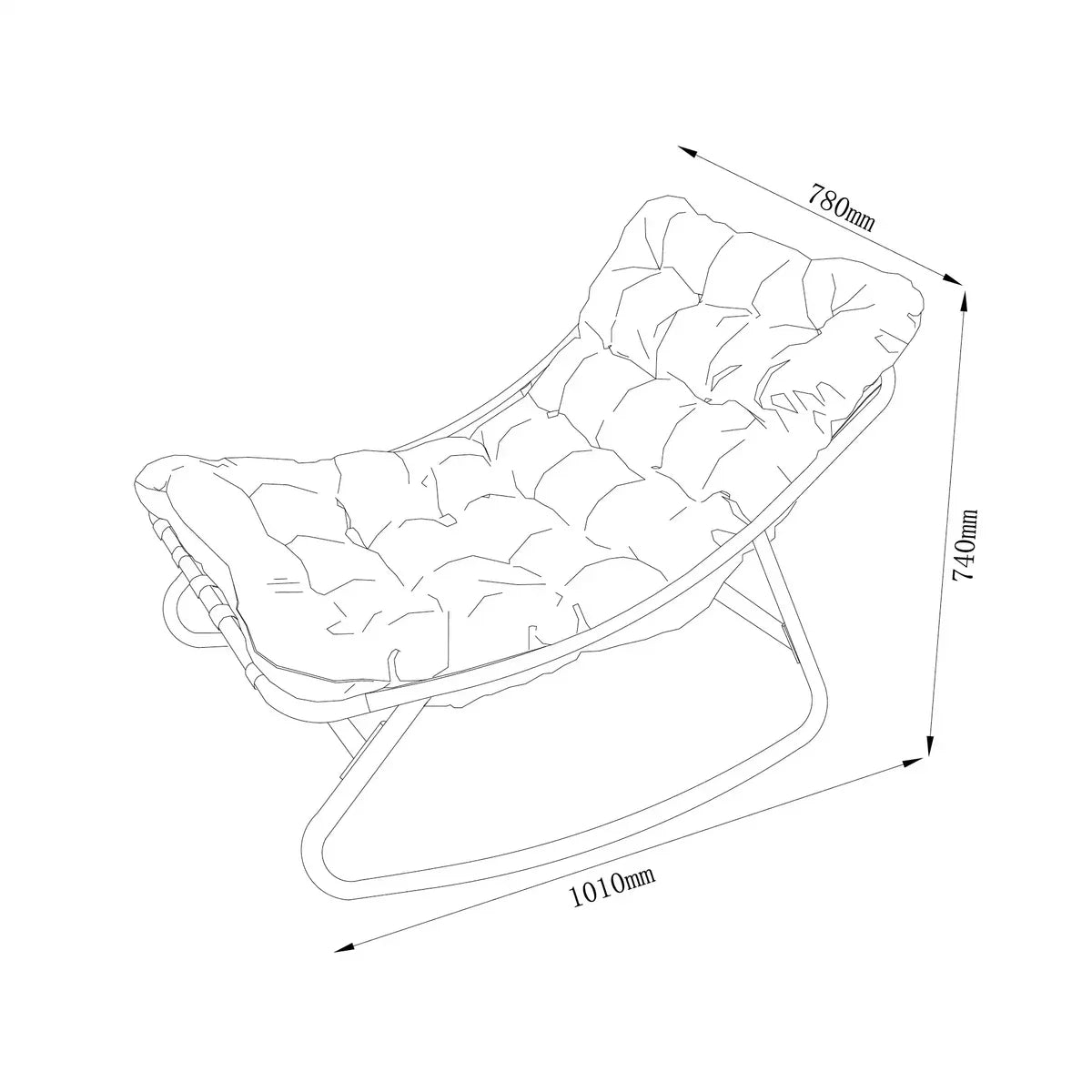 Safar - Chaise à bascule Marron clair Style moderne