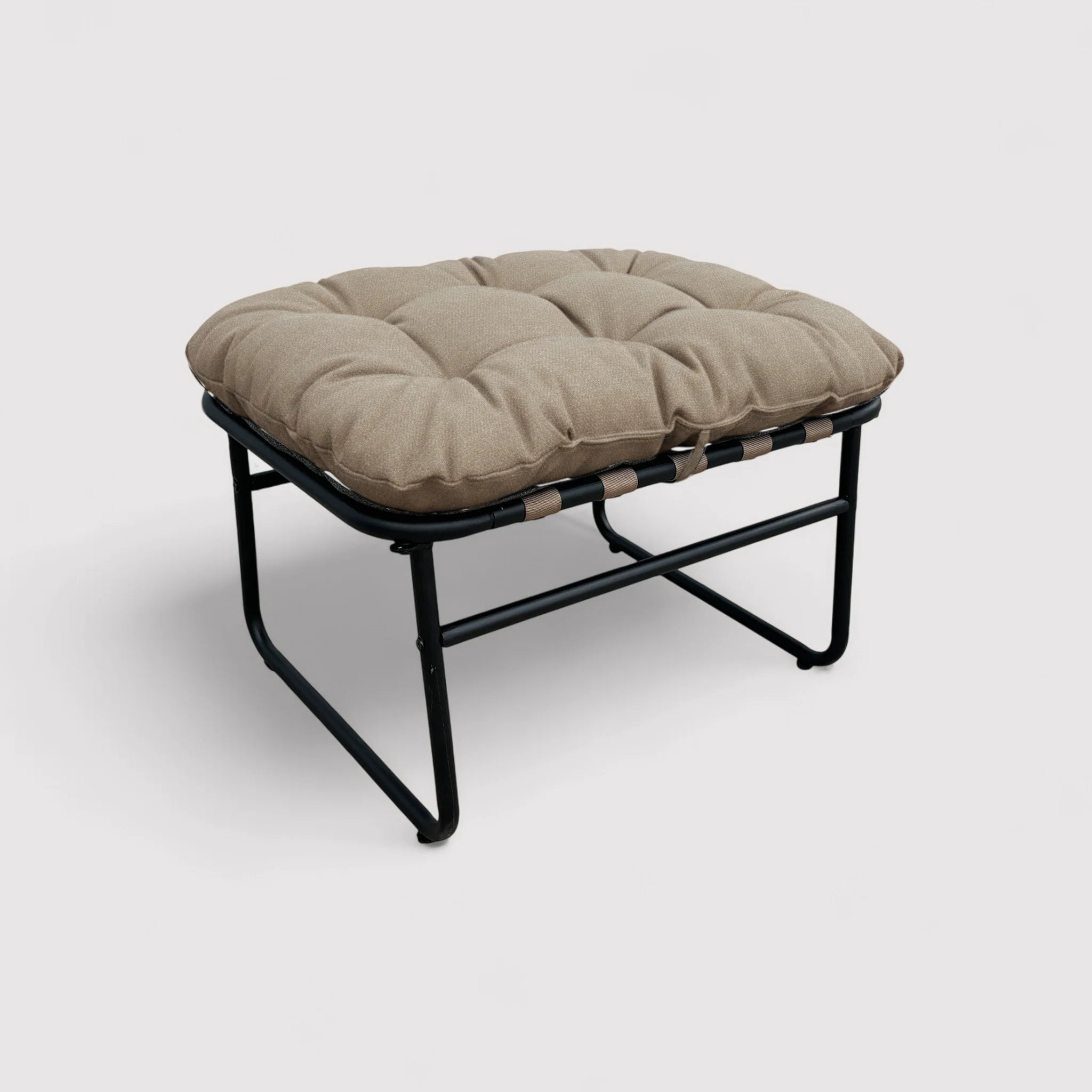 Dune - Gepolsterter Fußhocker Hellbraun Moderner Stil