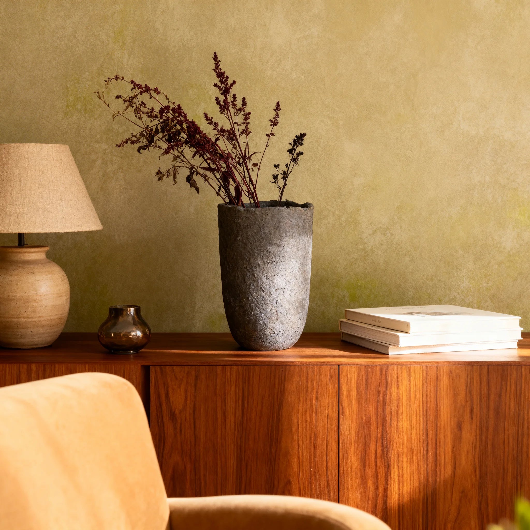 Petalyn - Vase pour Plantes en MGO Marron Style Moderne