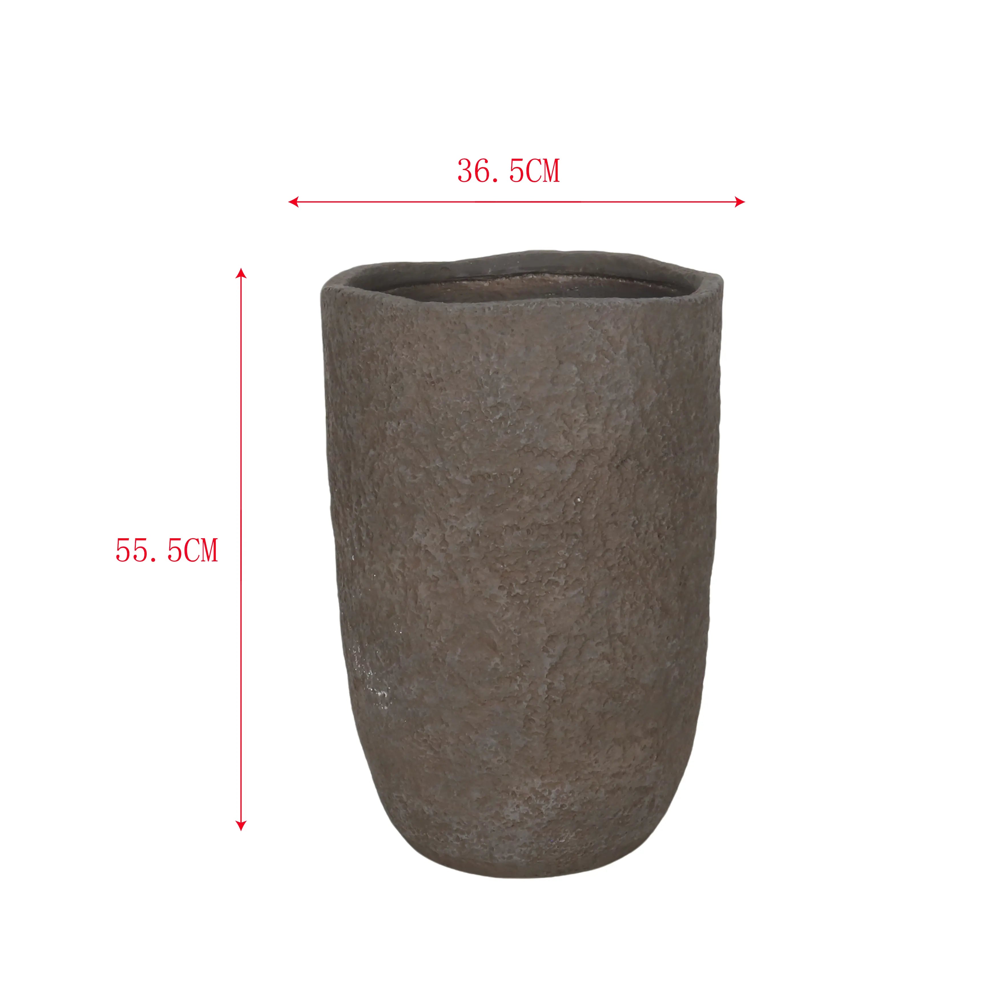 Petalyn - Vaso per piante in MGO marrone stile moderno