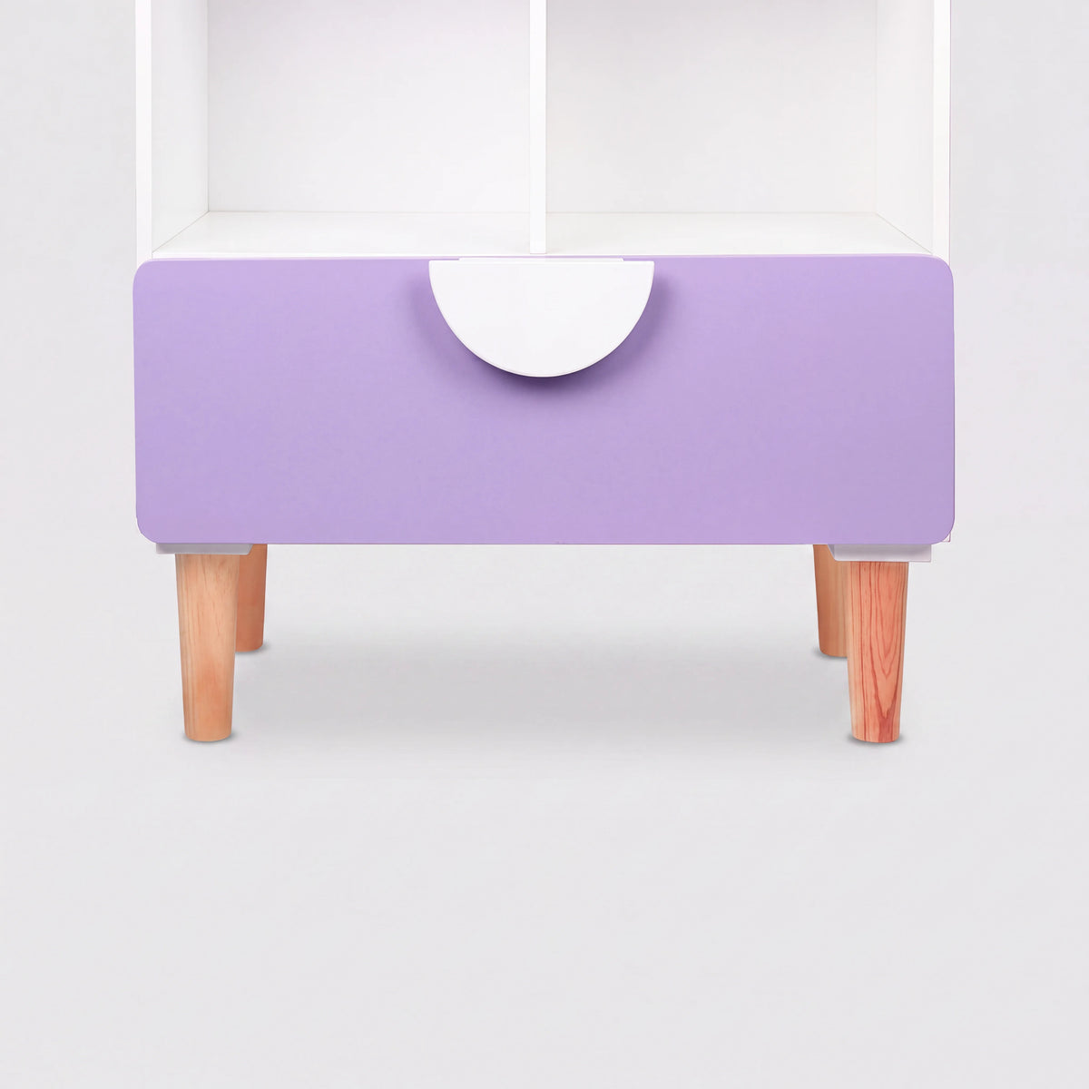 Mirea -Libreria per bambini in MDF bianco e viola