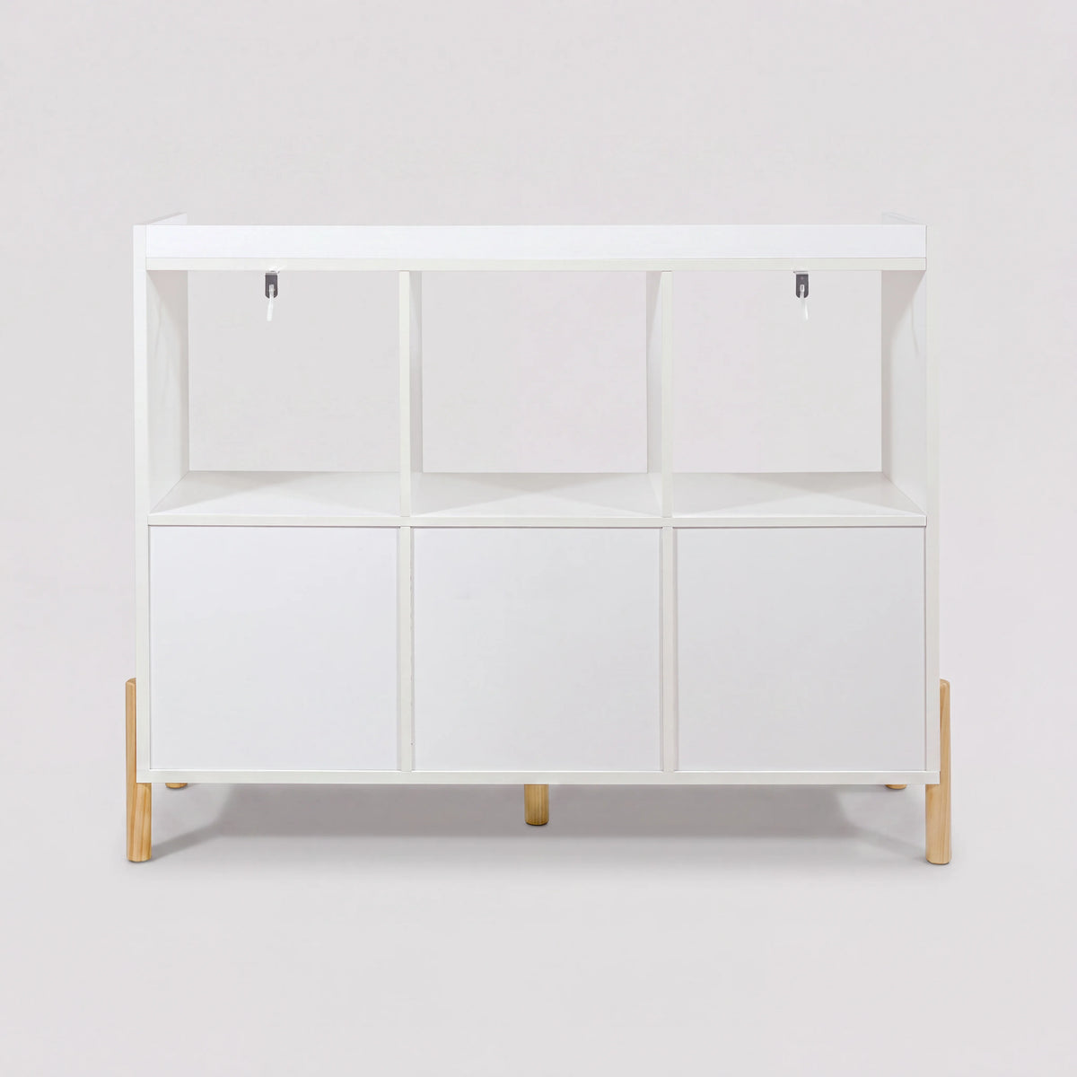 Timo - Kinderschrank mit Ablagen und Körben, Weiß
