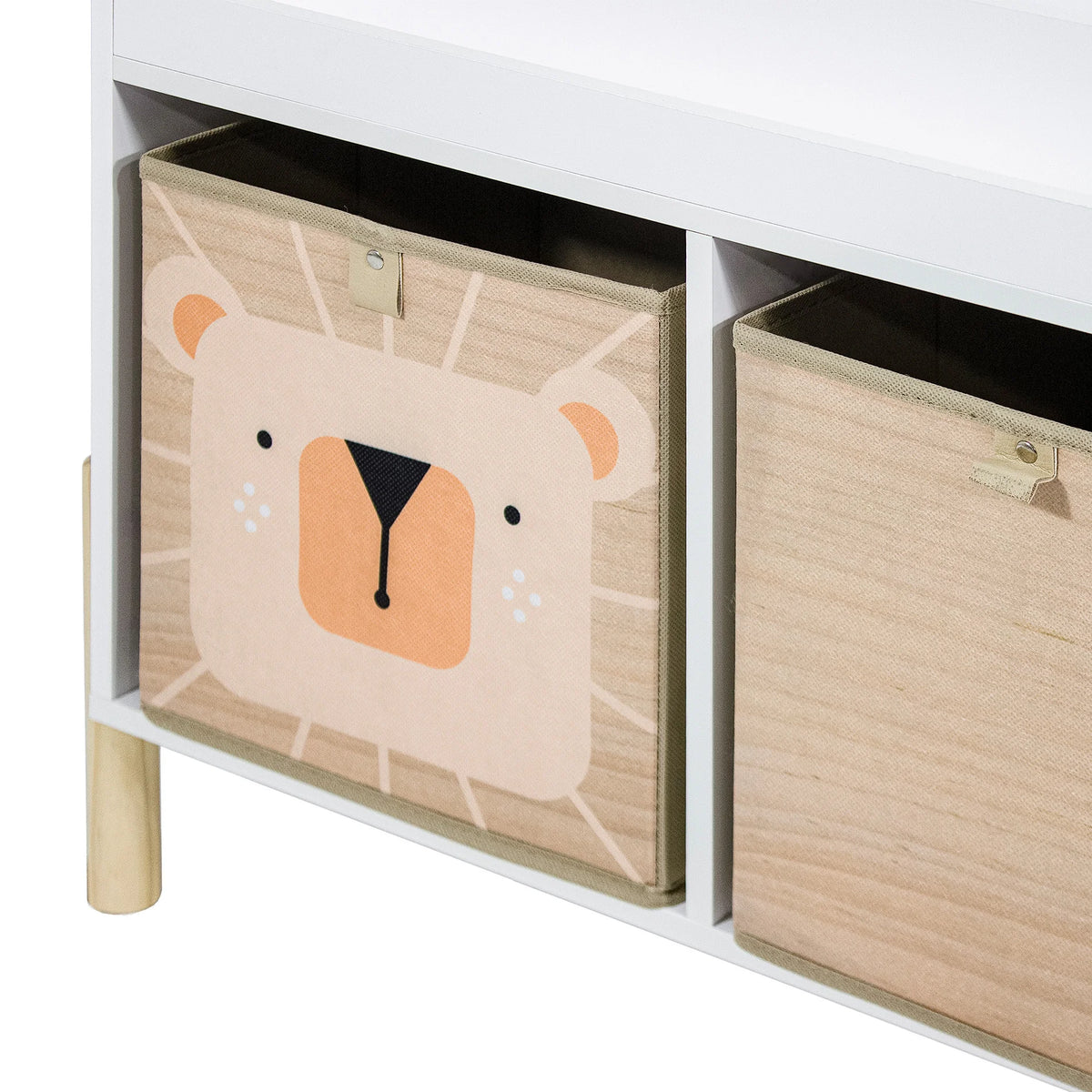 Milo - Mueble librería infantil con 2 cestas, blanco