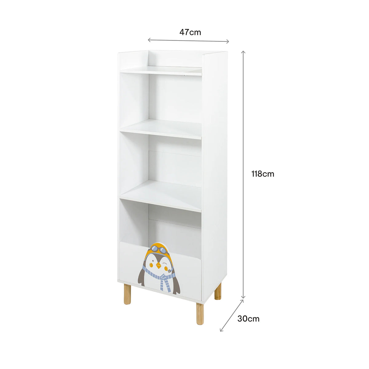 Nanu - Libreria per bambini 4 ripiani colore bianco