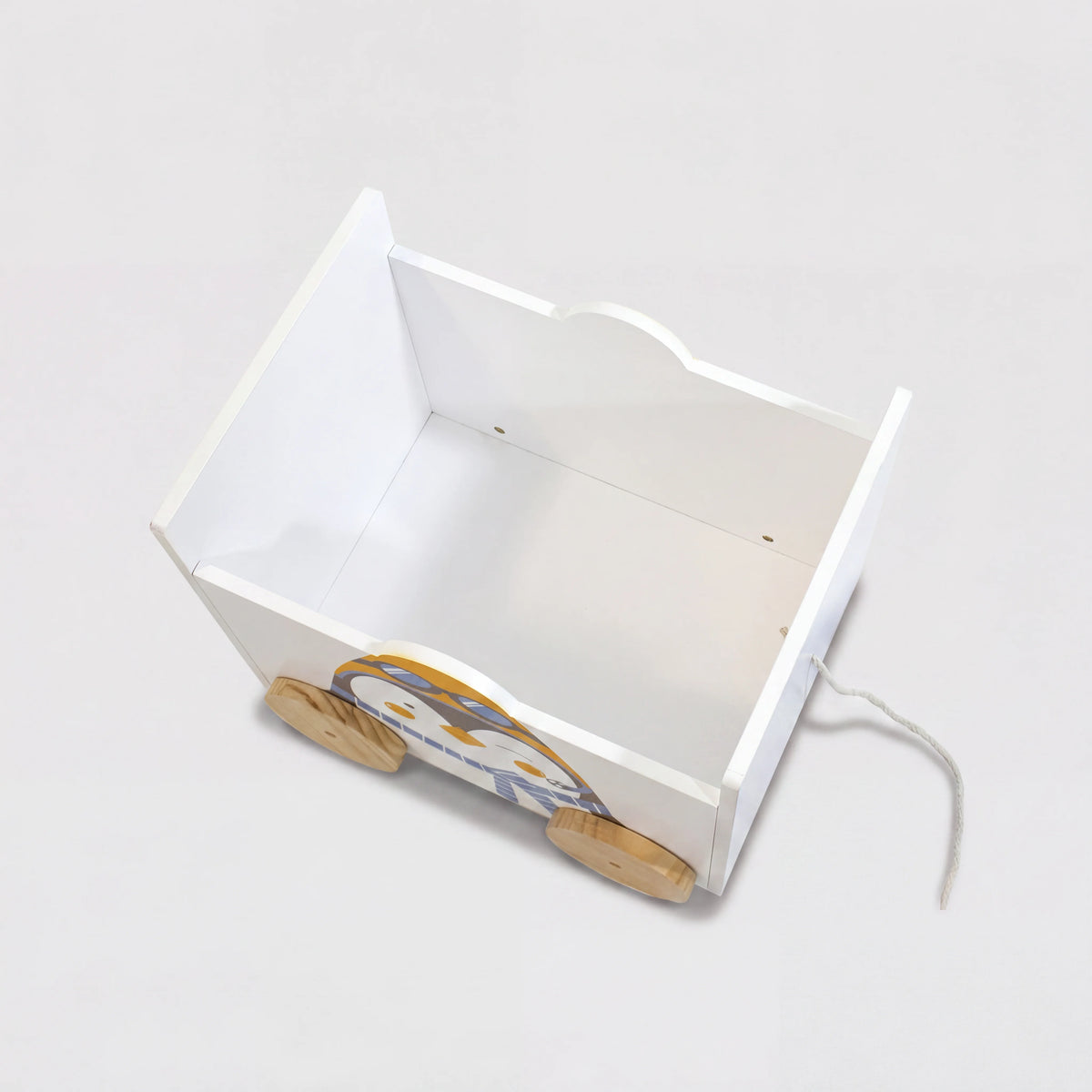 Kipi - Baule contenitore per bambini con ruote colore bianco