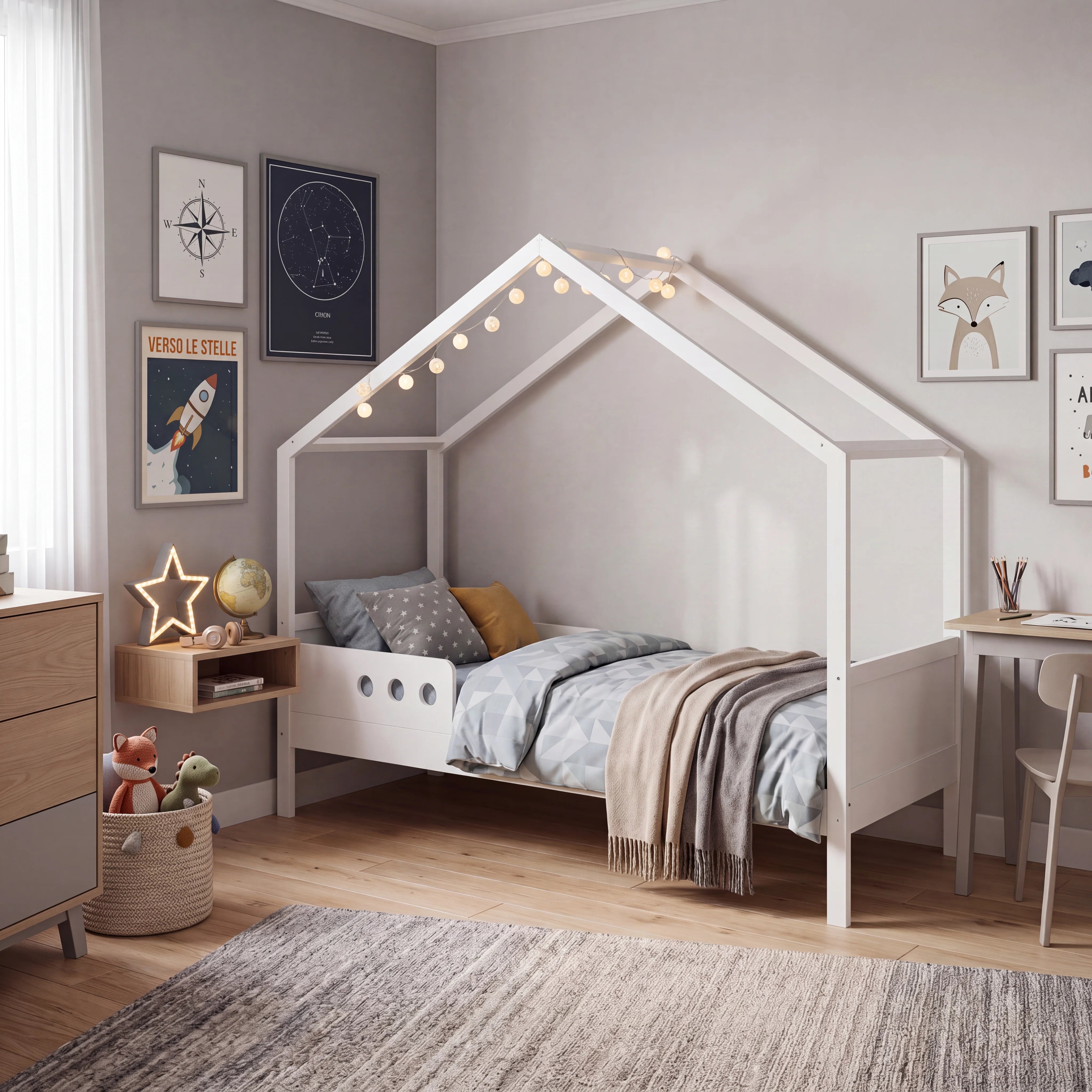 Duhat - Letto montessoriano per bambini a forma di casa