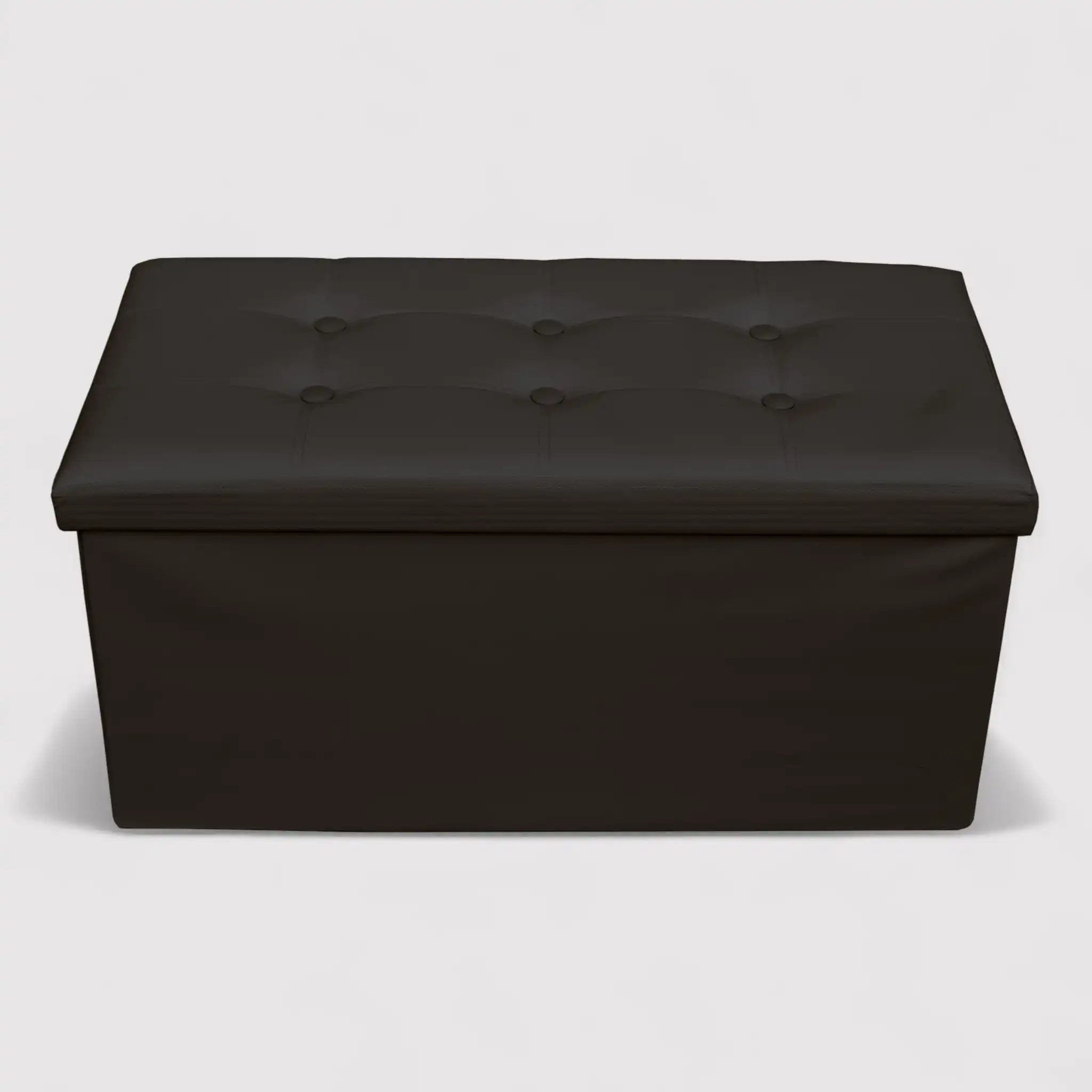 Liatris - Pouf contenitore grande nero e imbottito