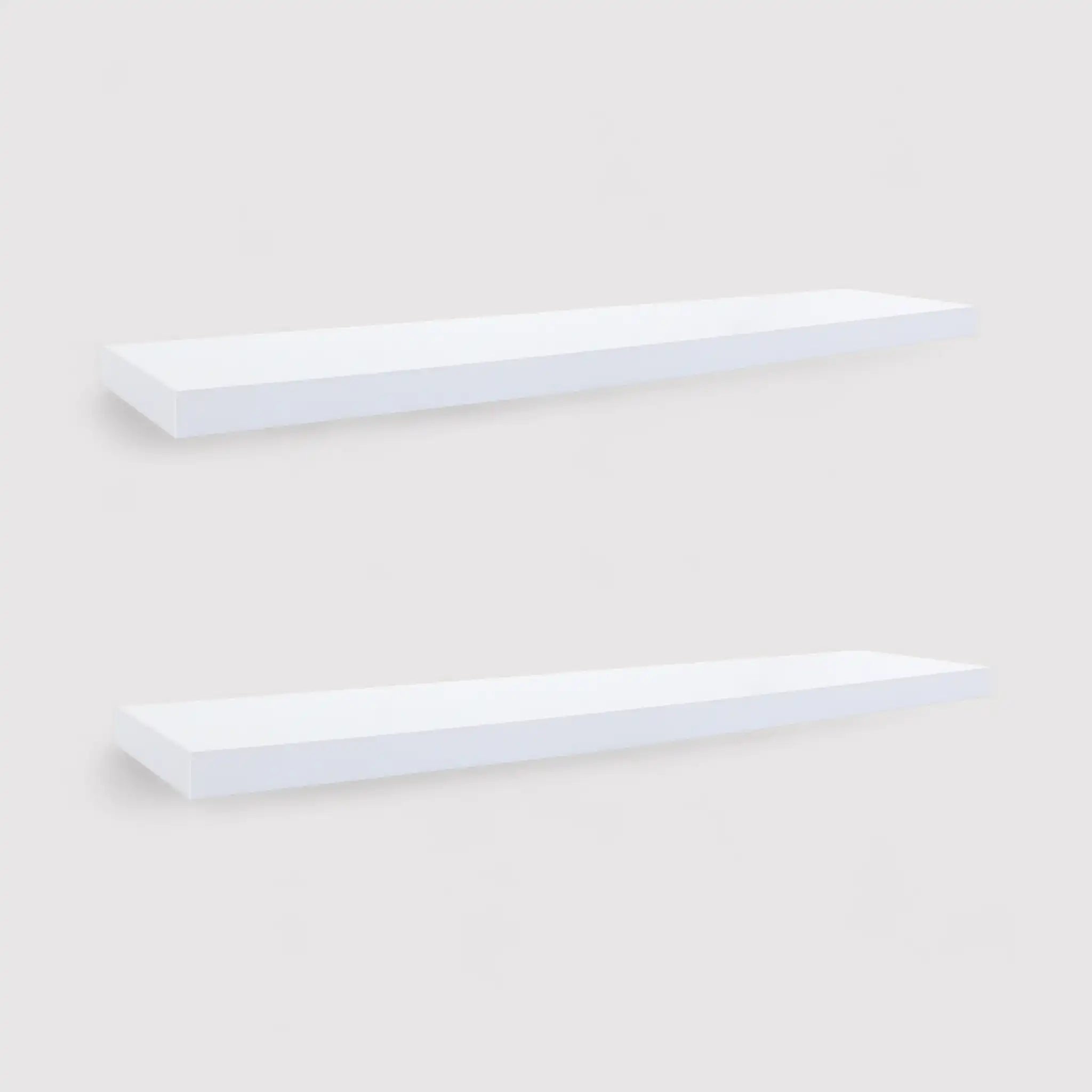 Zinnia - Set di 2 mensole bianche geometriche in stile moderno