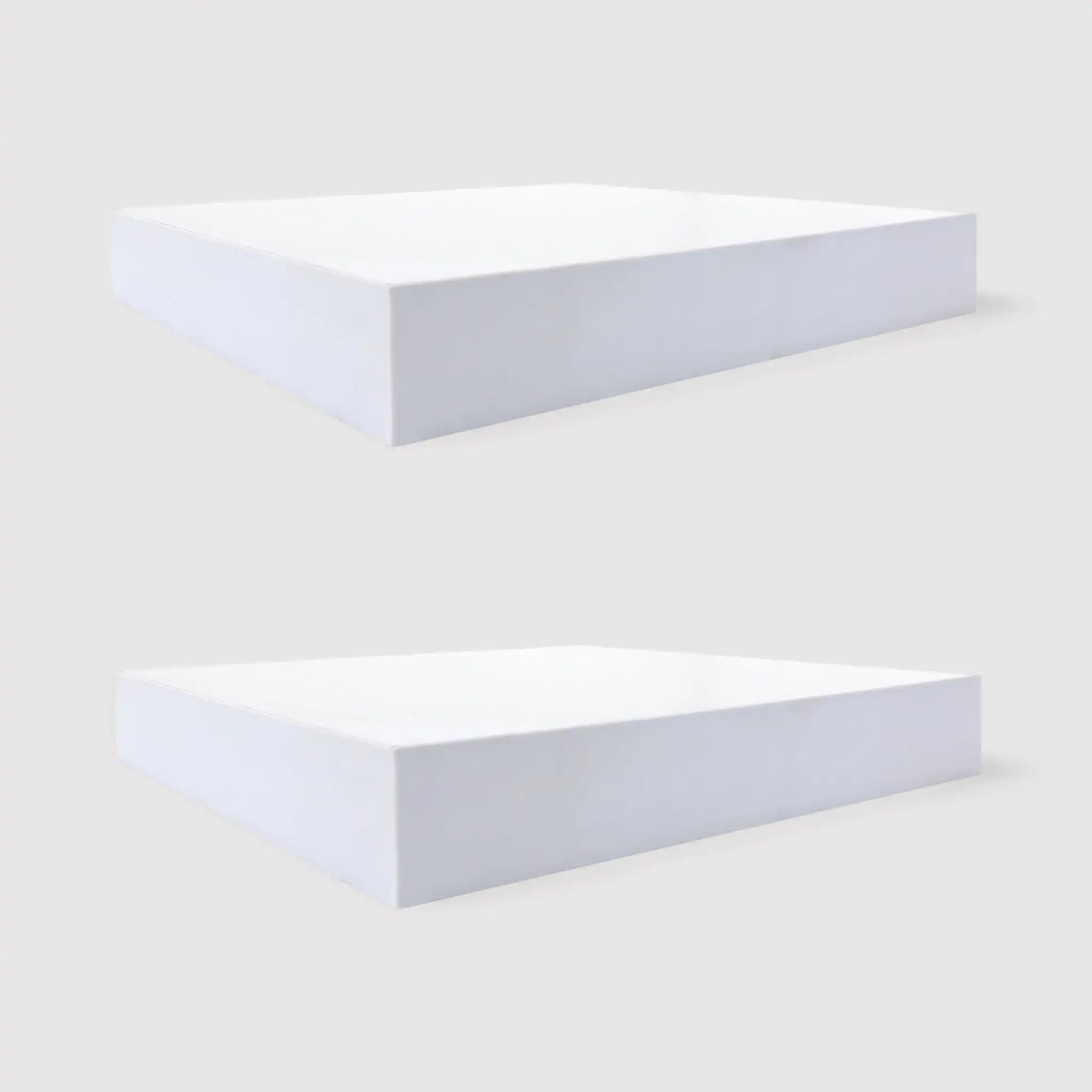 Anchebya - Set di 2 mensole quadrate bianche moderne