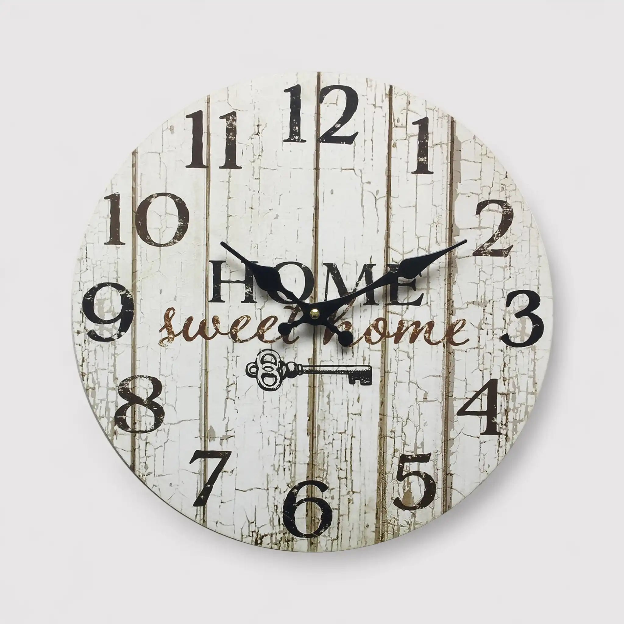 Mimosa - Orologio decorativo bianco in stile shabby chic