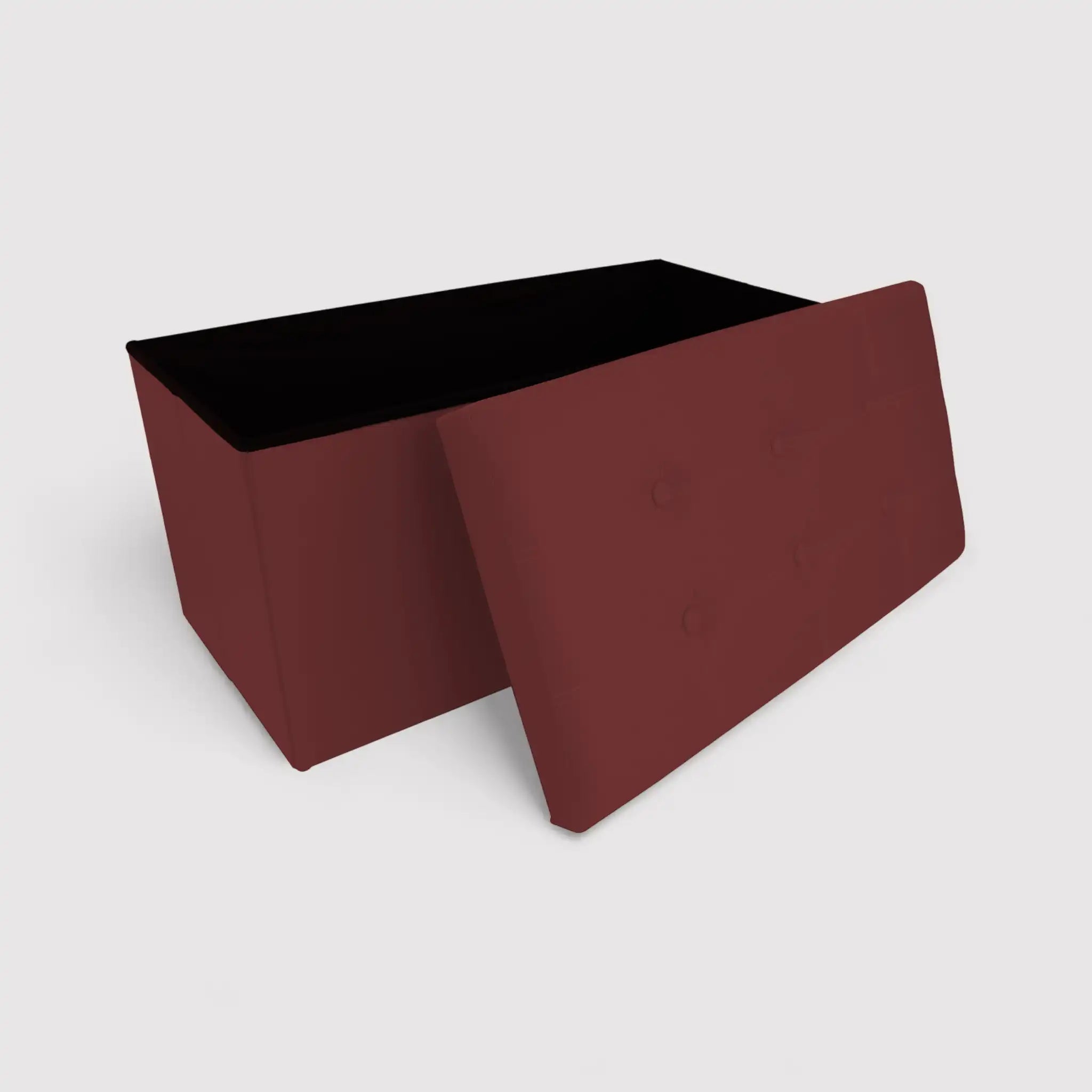 Jasione - Pouf bordeaux contenitore in stile etnico