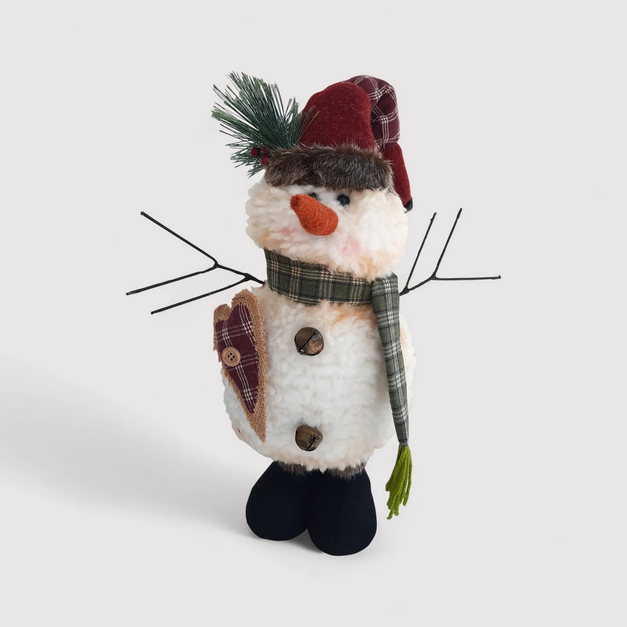 Pupazzo di neve decorativo per mensole o caminetto