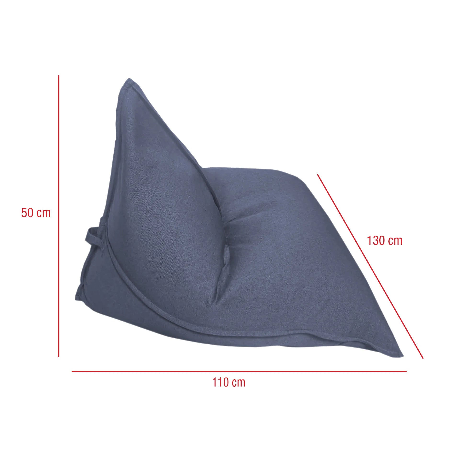 Erytrina - Fodera per pouf a sacco blu da riempire