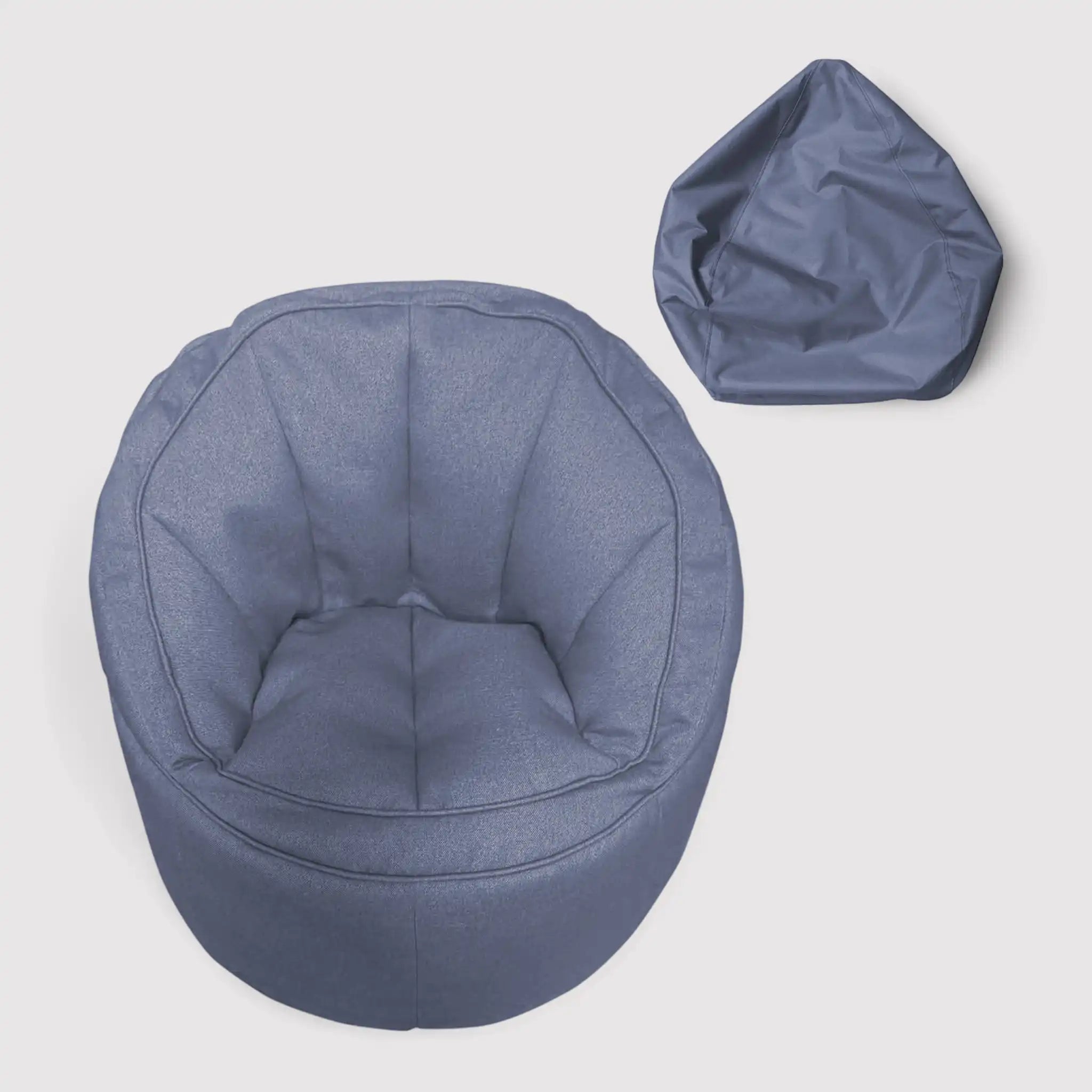 Colvillea - Fodera per poltroncina a sacco blu da lettura o relax