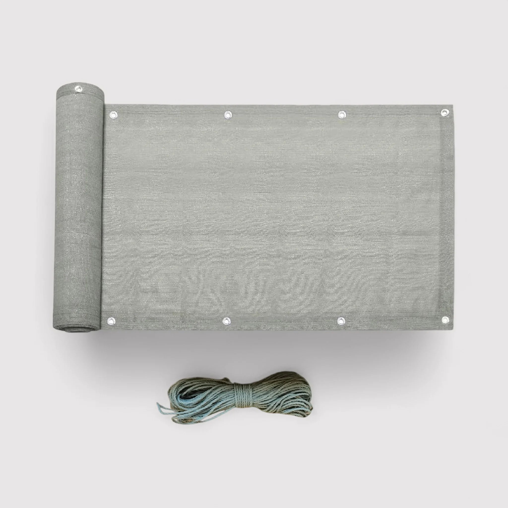 Abelia - Copertura per balcone in polietilene grigio 75x600 cm