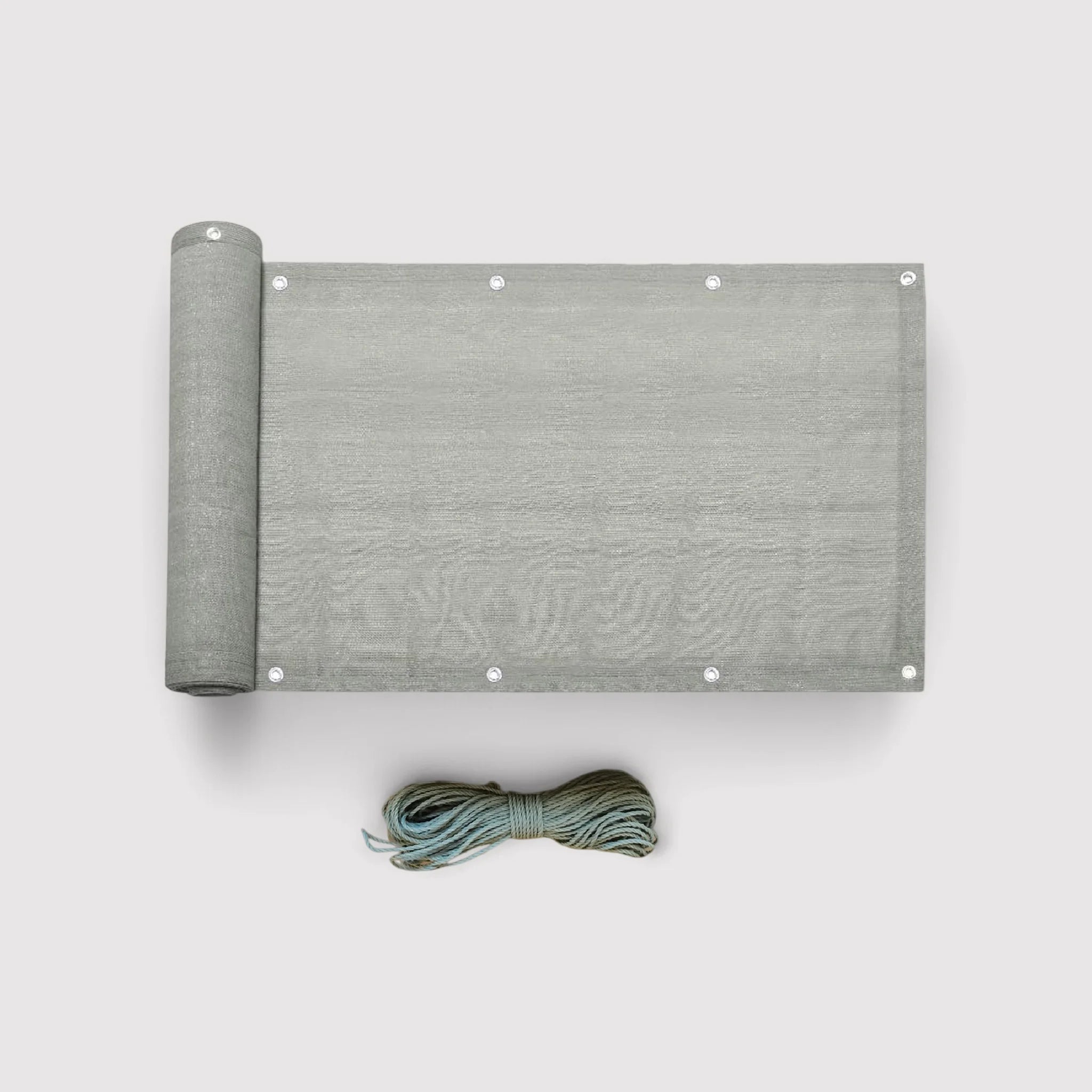 Typha - Telo frangivista grigio per ringhiera 90x500 cm