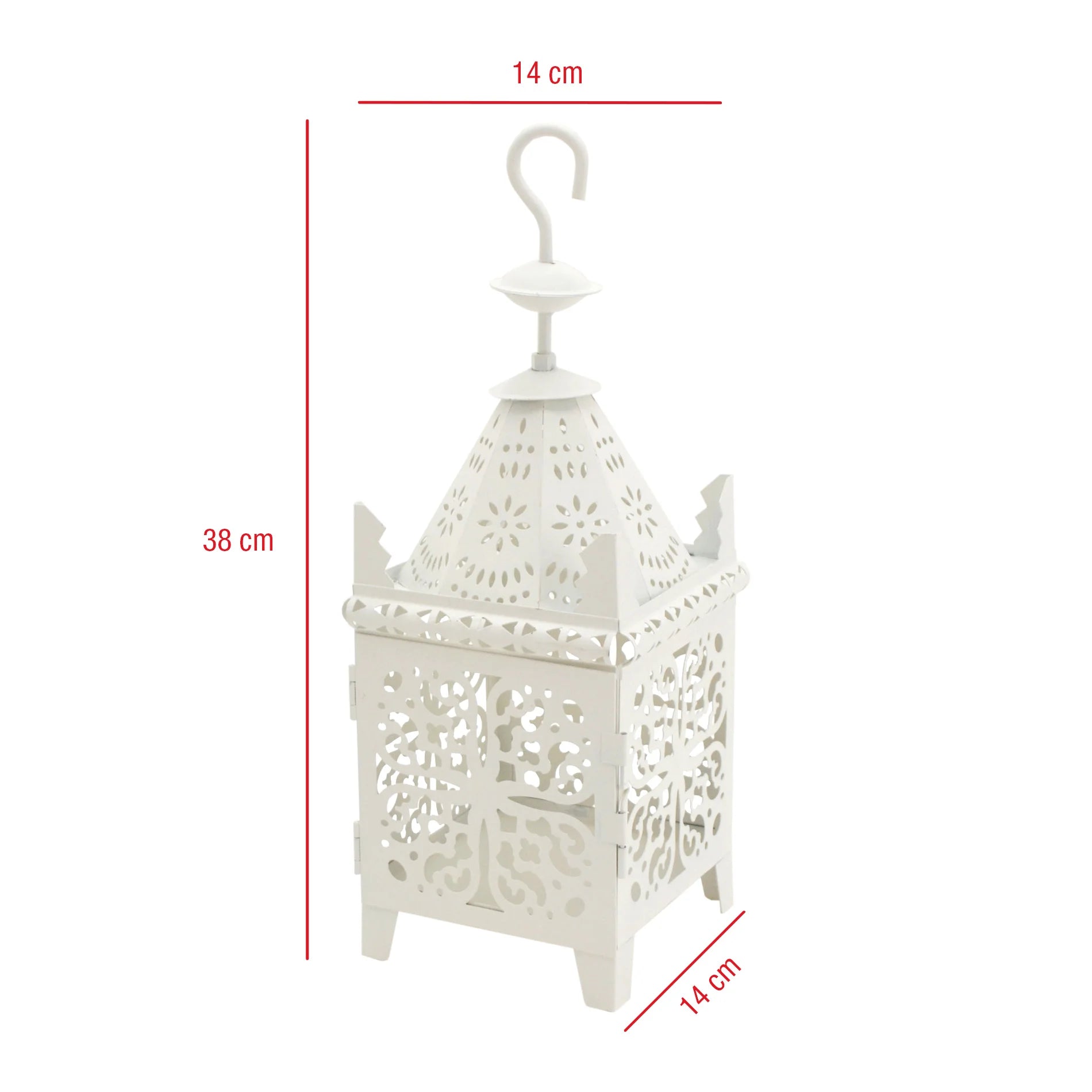 Islaya - Lanterna da appendere bianca in stile etnico