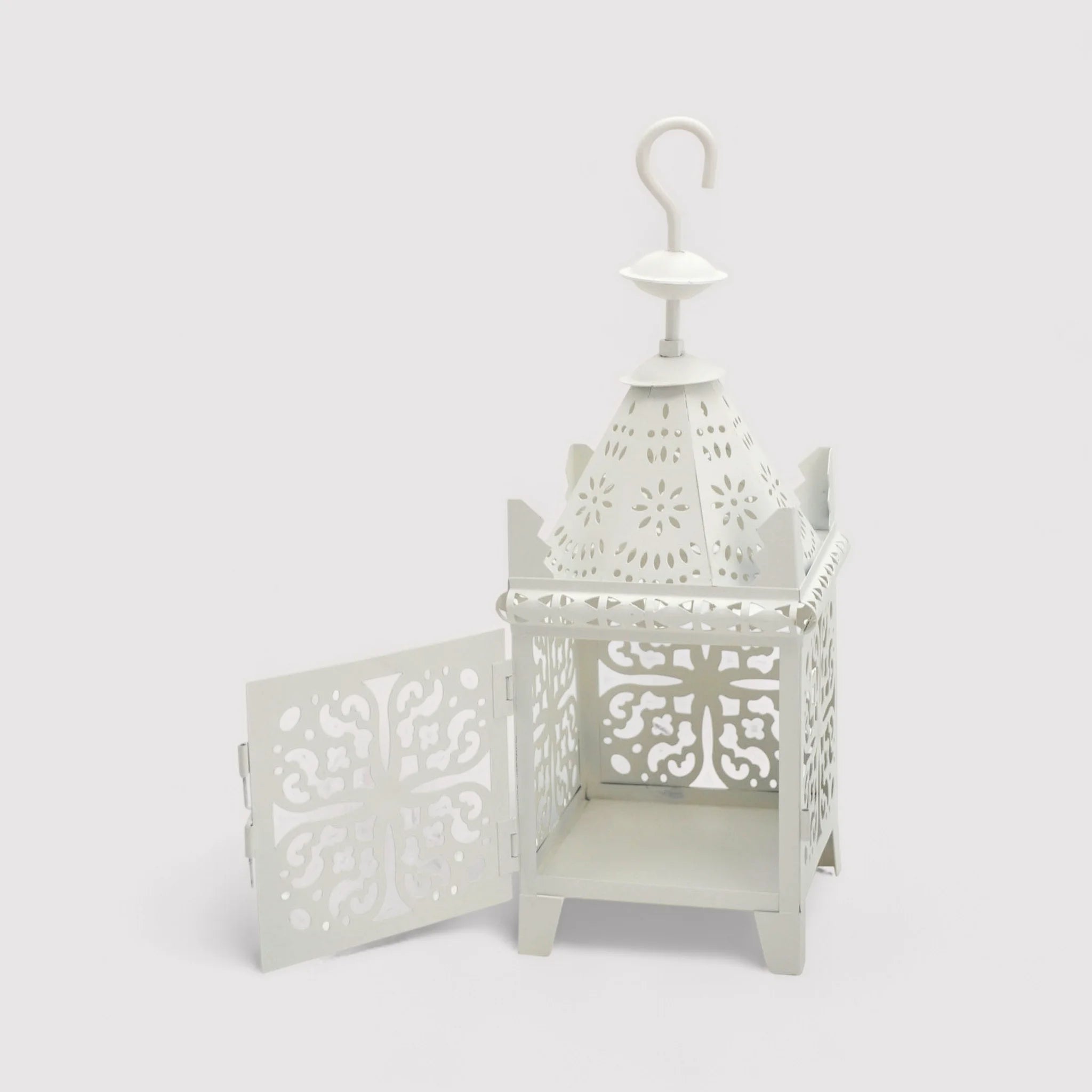 Islaya - Lanterna da appendere bianca in stile etnico
