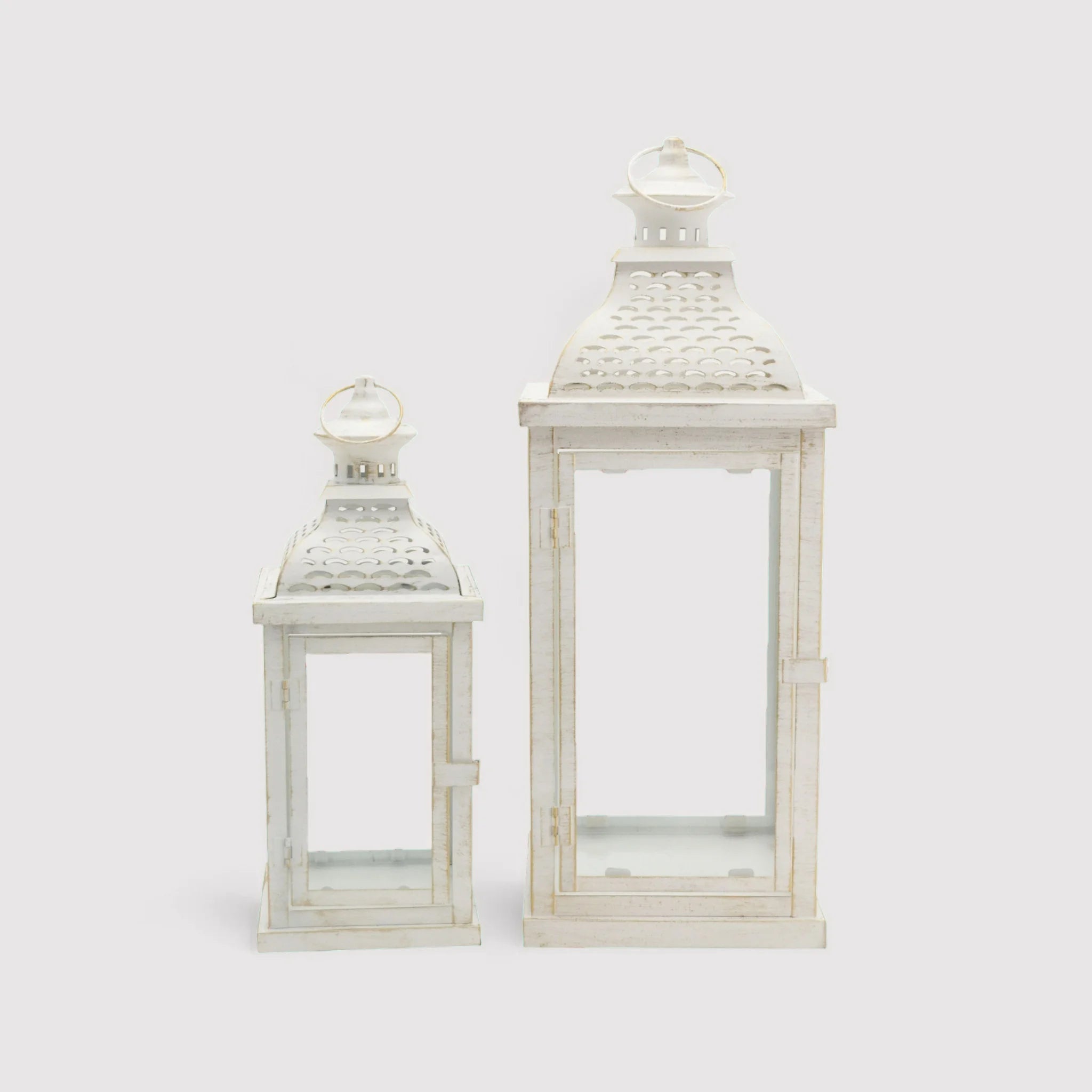 Jasmine - Set di 2 lanterne da terra per casa o balcone