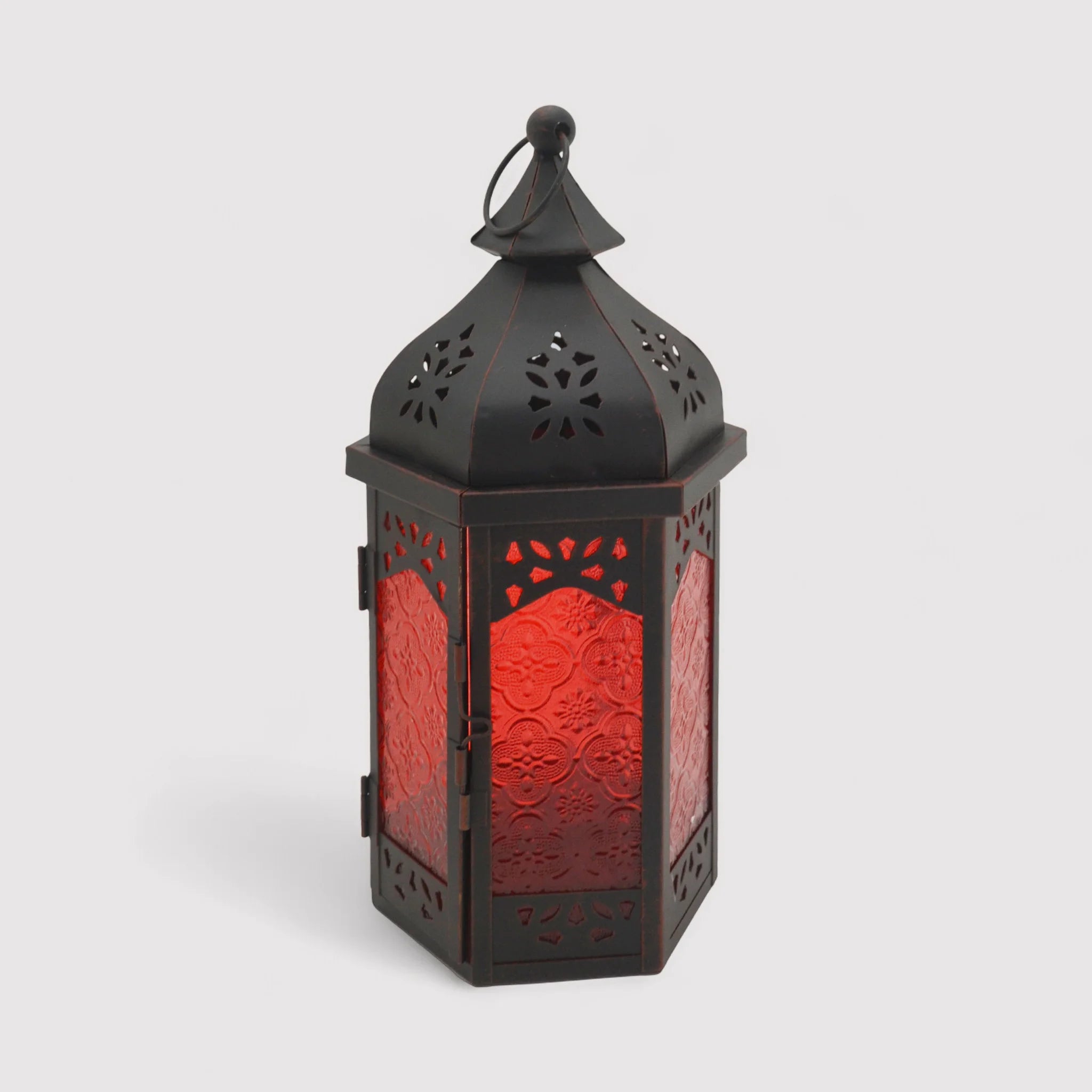 Santol - Lanterna grande rossa in stile boho