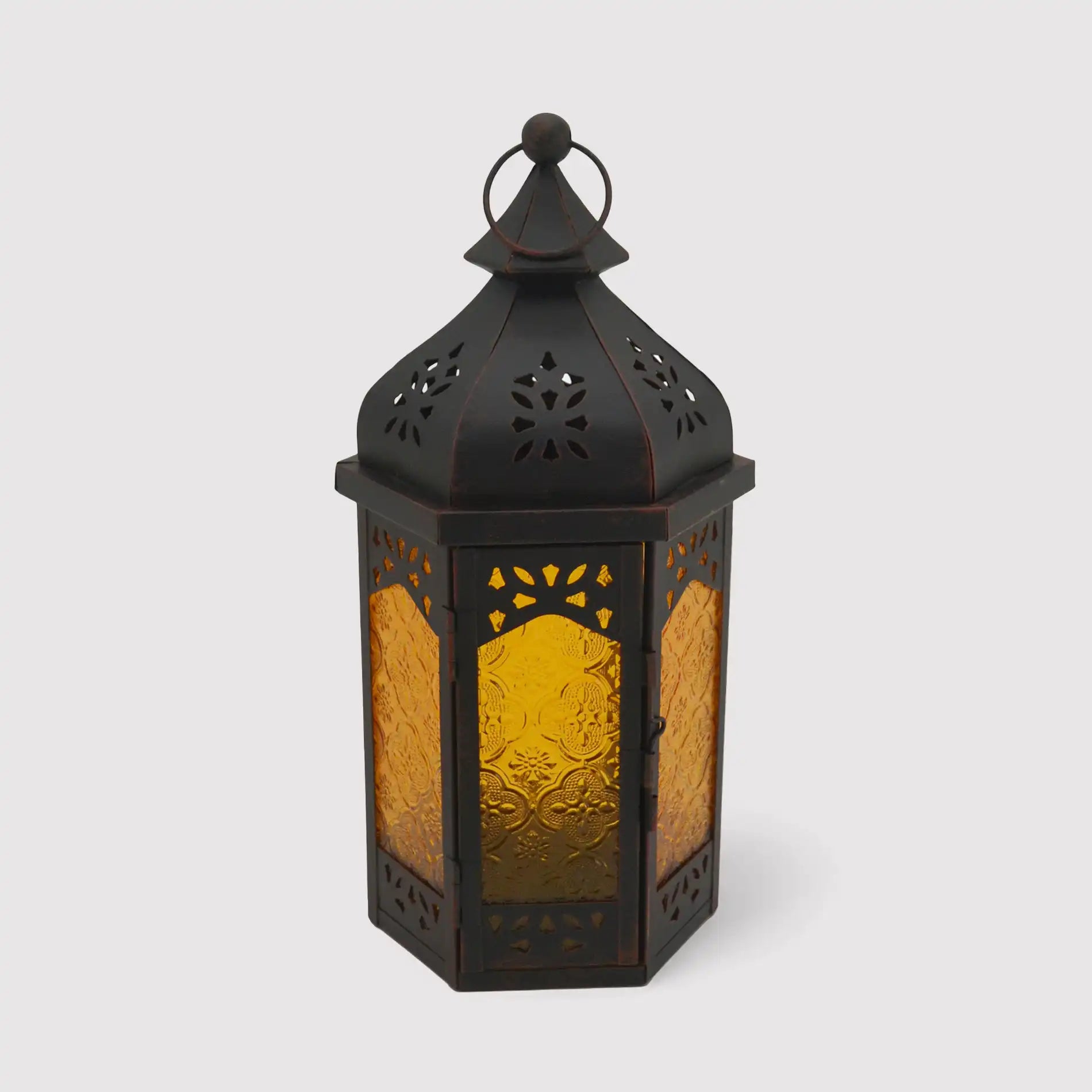 Dierama - Lanterna decorativa gialla in stile etnico