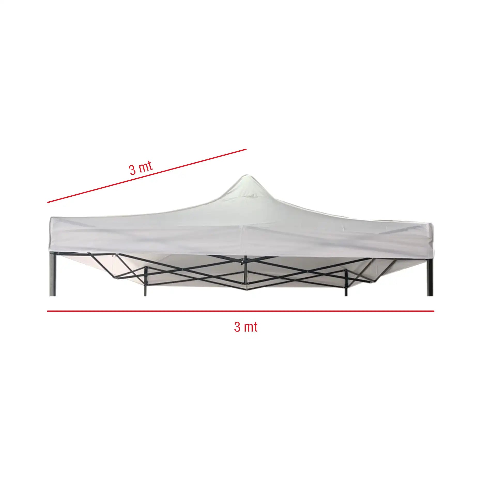 Vinca - Telo bianco per gazebo 3x3 impermeabile