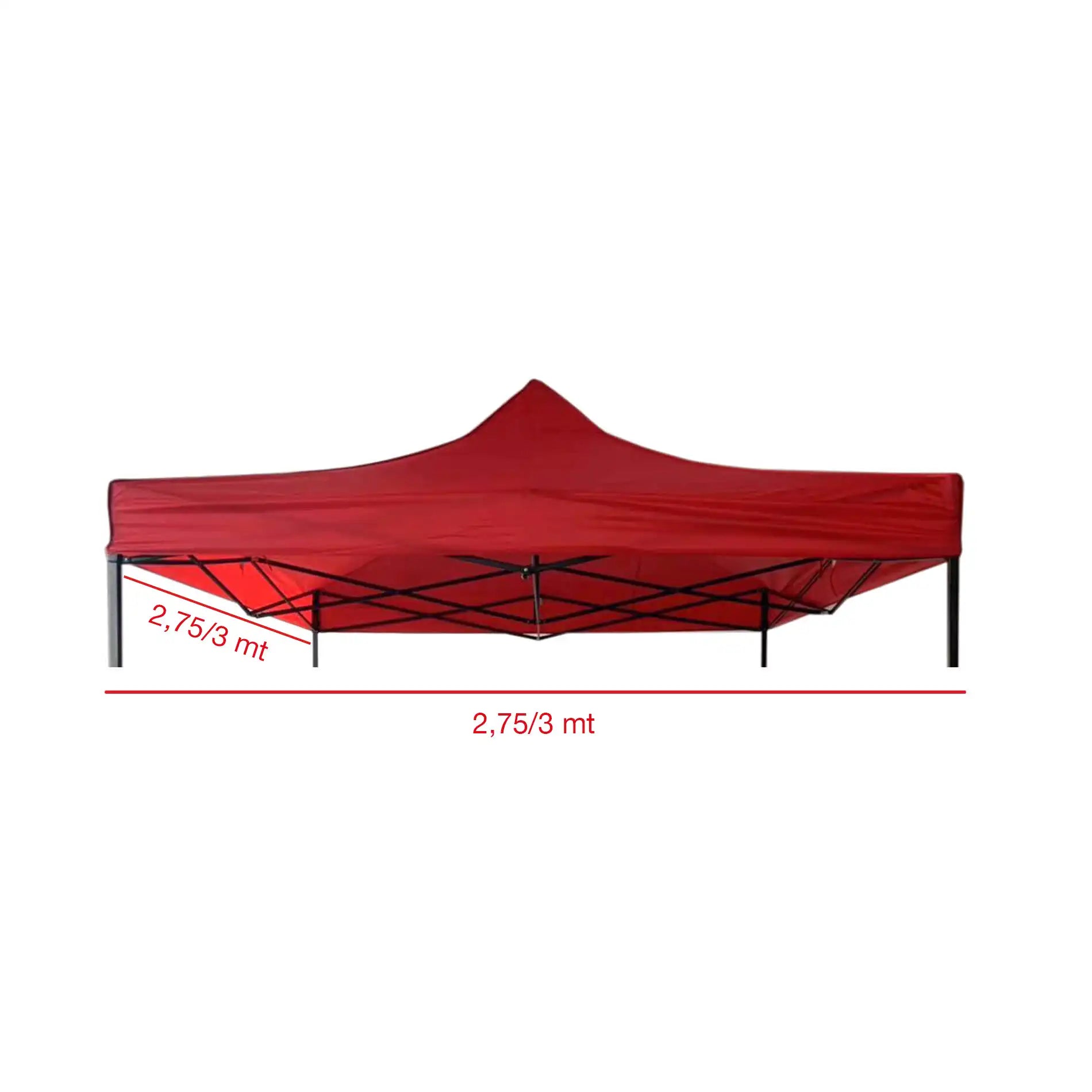 Schisandra - Telo rosso per gazebo 3x3 impermeabile