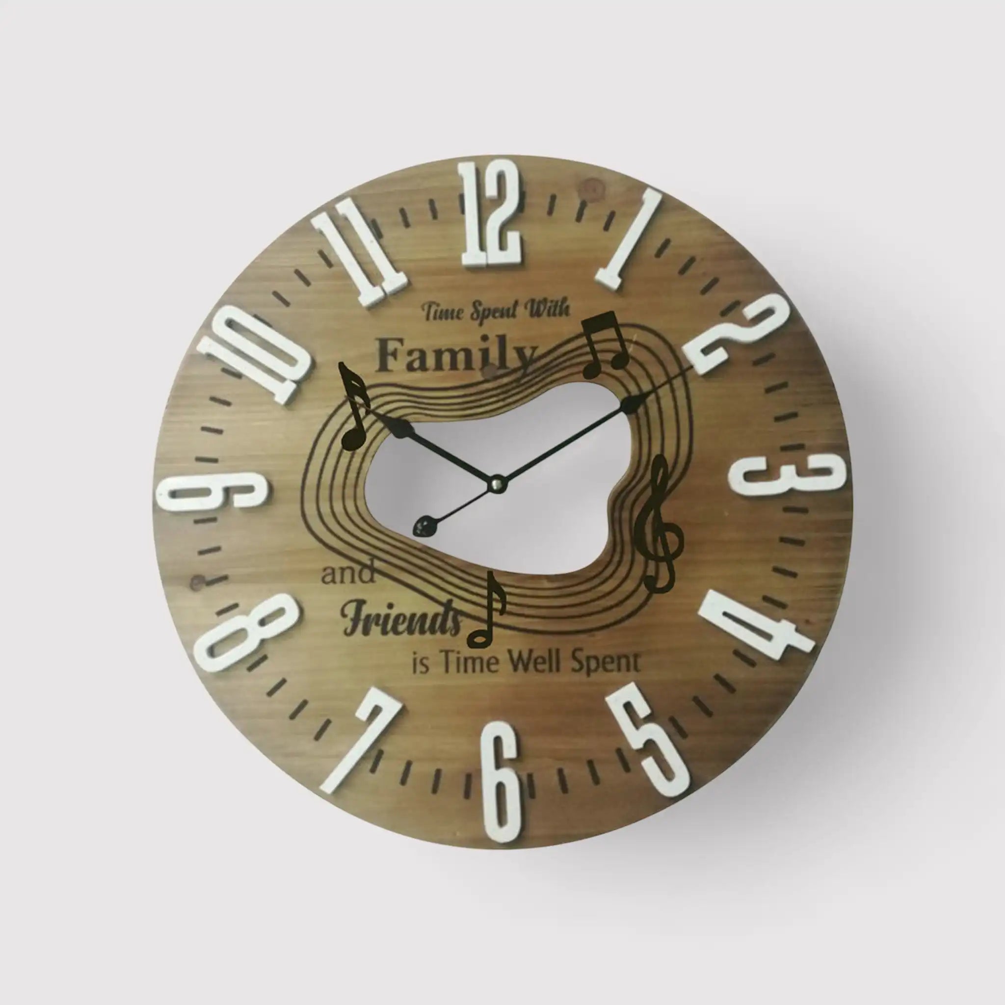 Dittamo - Orologio da muro marrone in stile minimalista