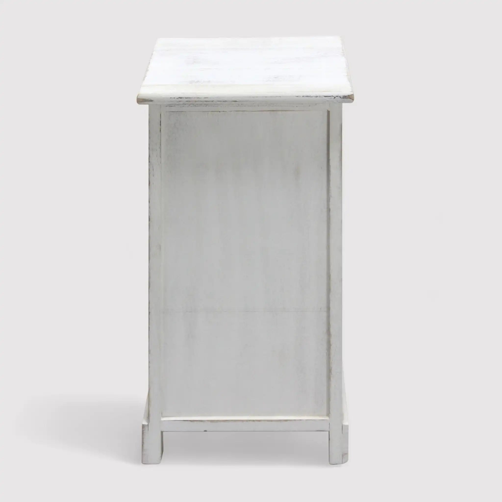 Durian - Comodino da camera bianco in stile classico