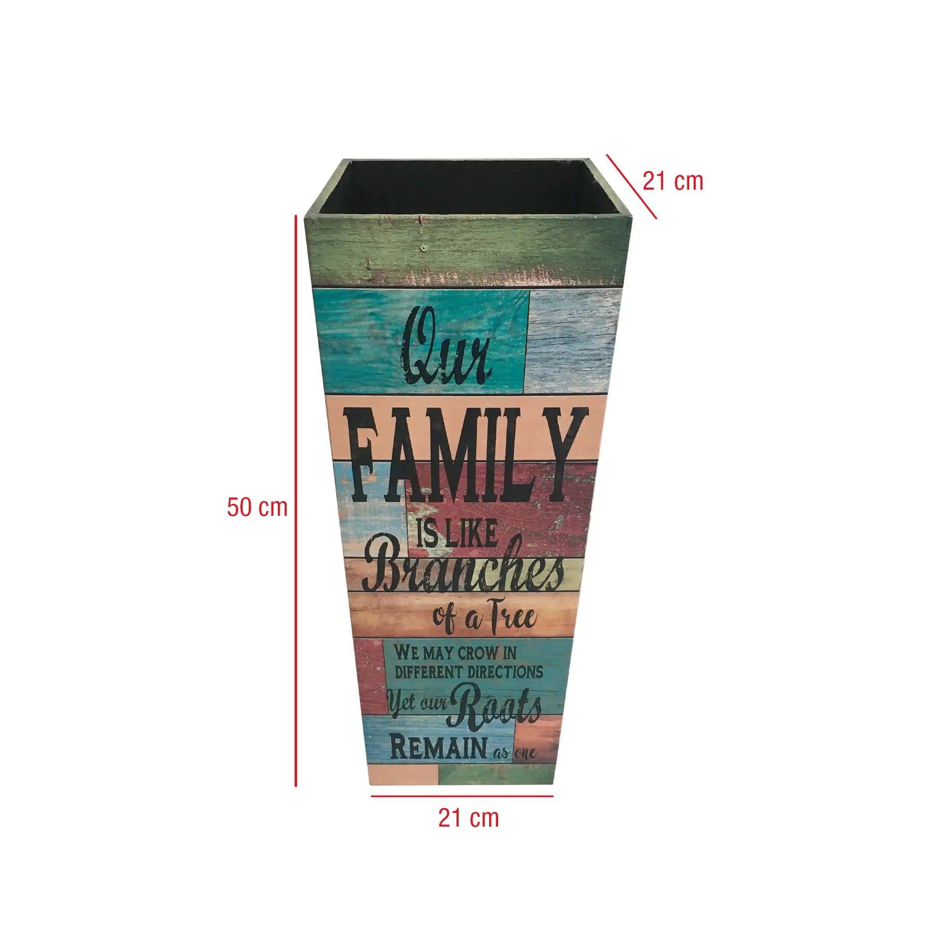 Santpaulia - Portaombrelli colorato di forma quadrata