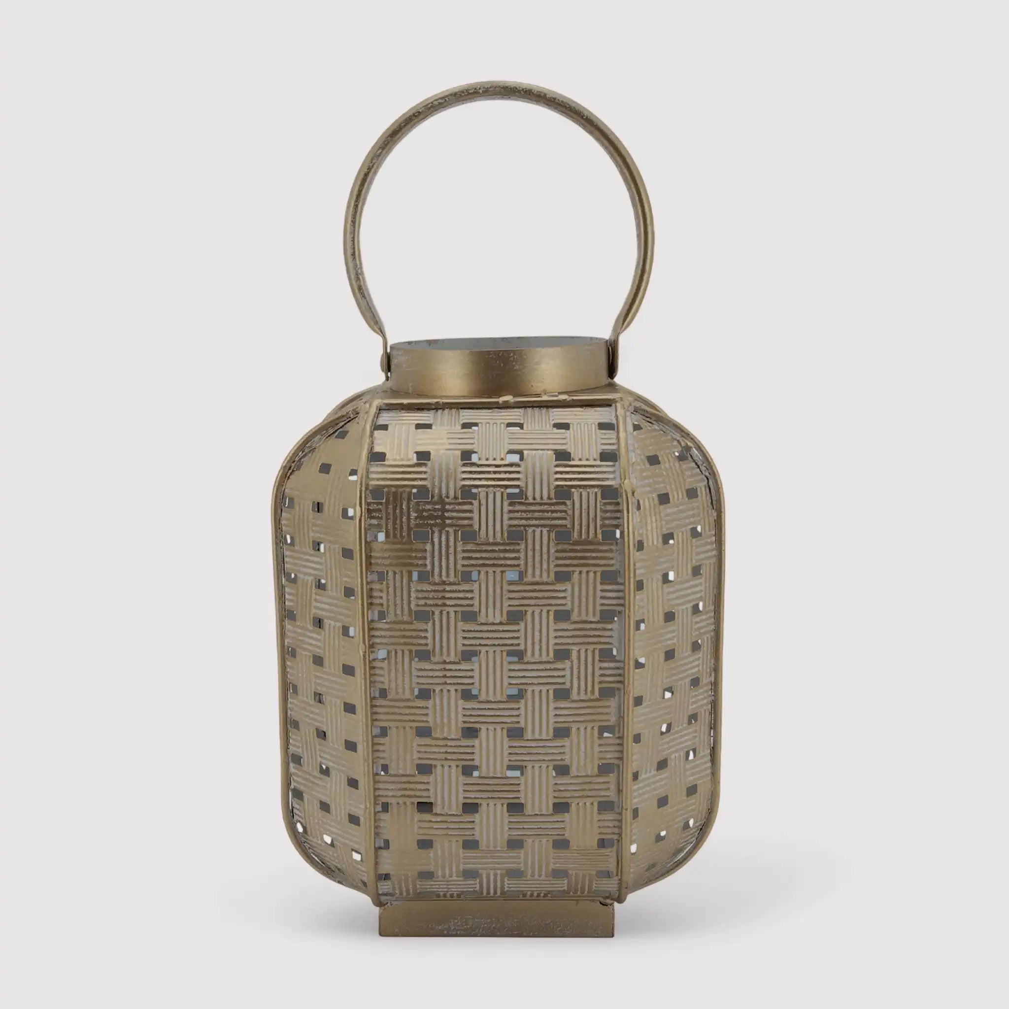 Vetiver - Lanterna da arredo color oro in metallo