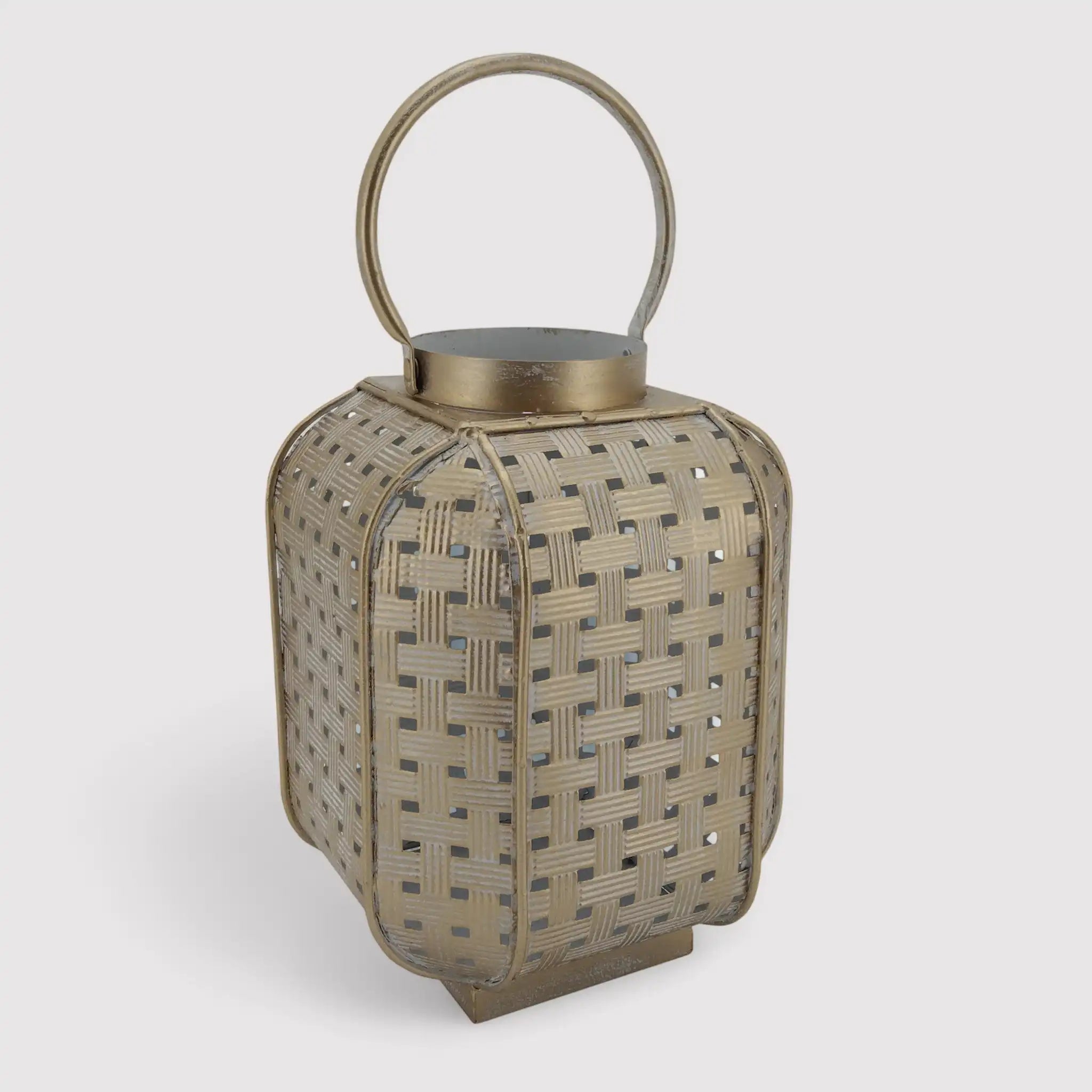 Vetiver - Lanterna da arredo color oro in metallo