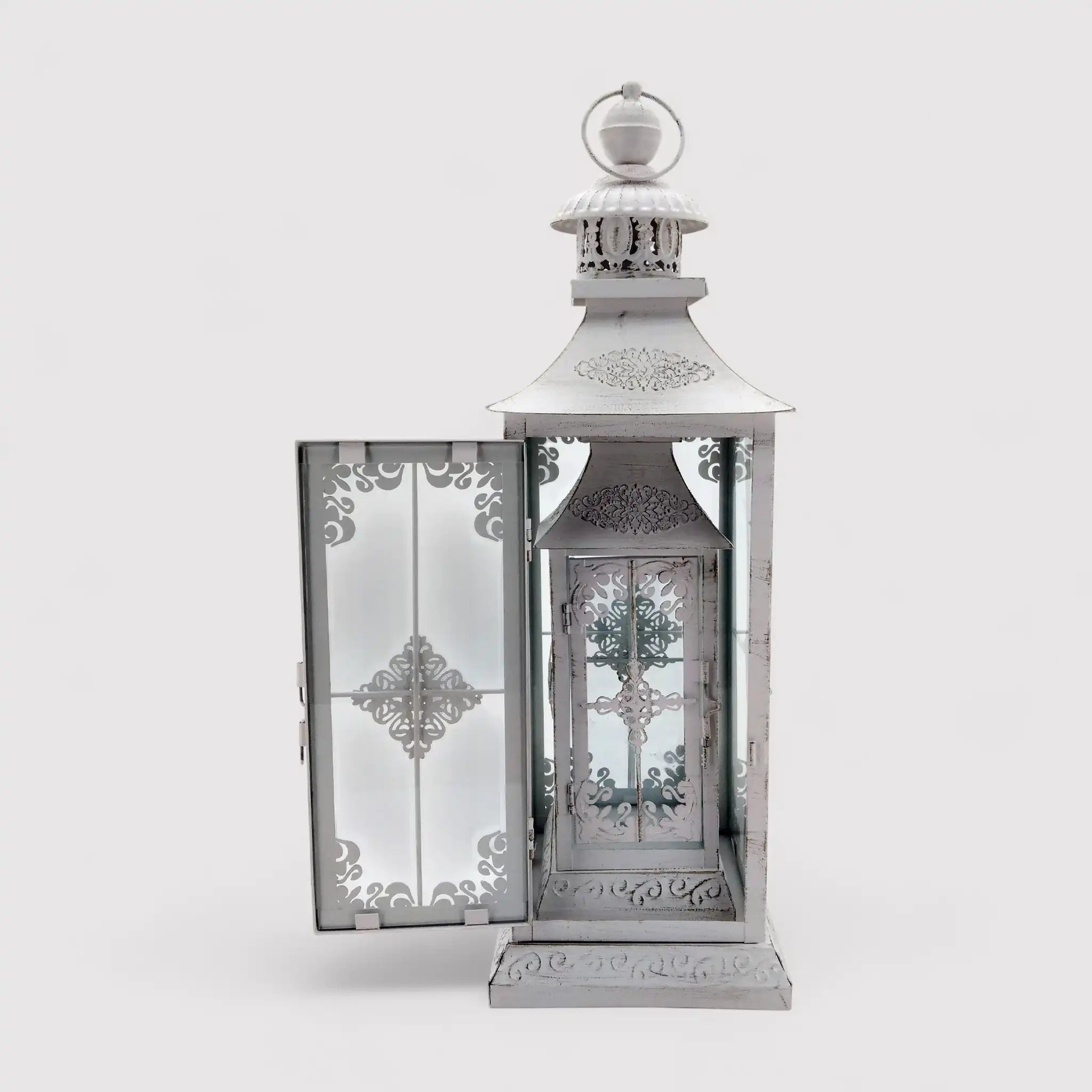 Ninfea - Set 2 di lanterne grandi bianche