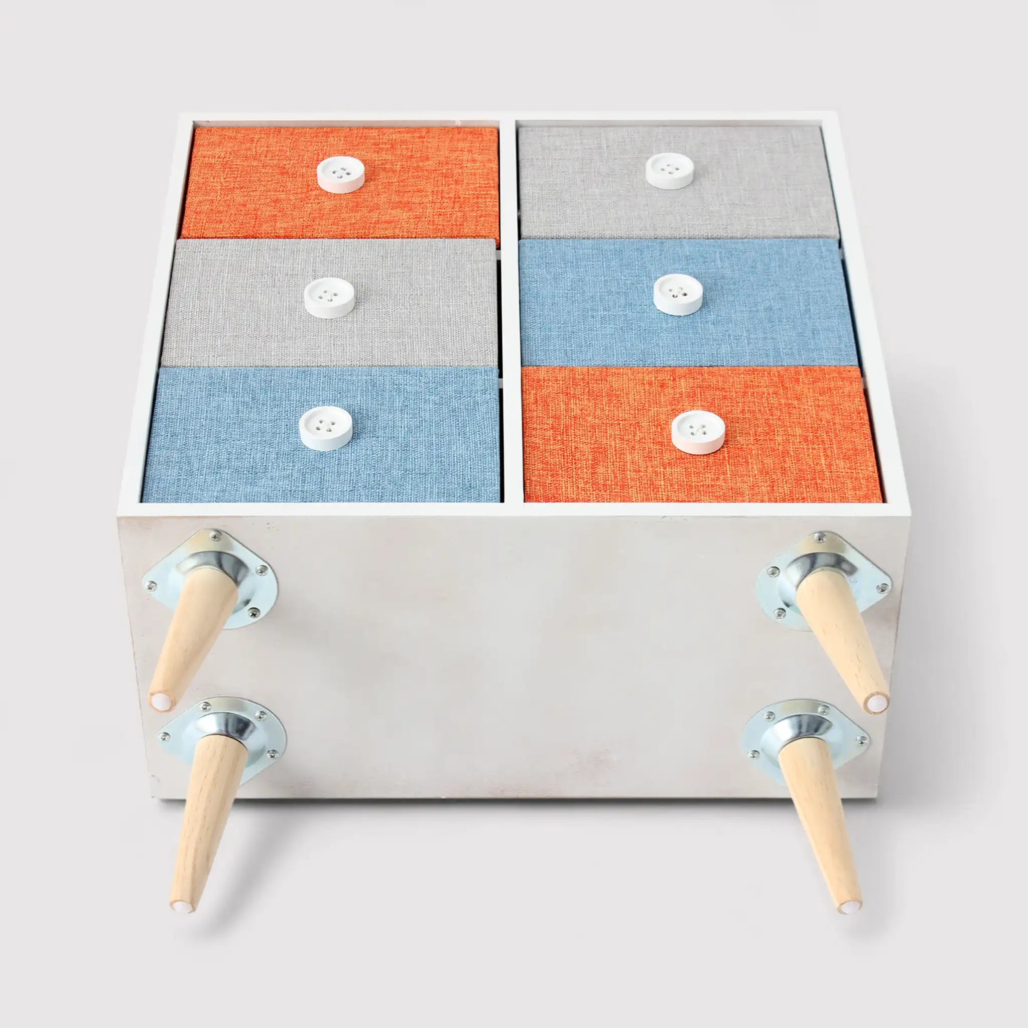 Rowan - Mobiletto con 6 cassetti colorati in stile moderno