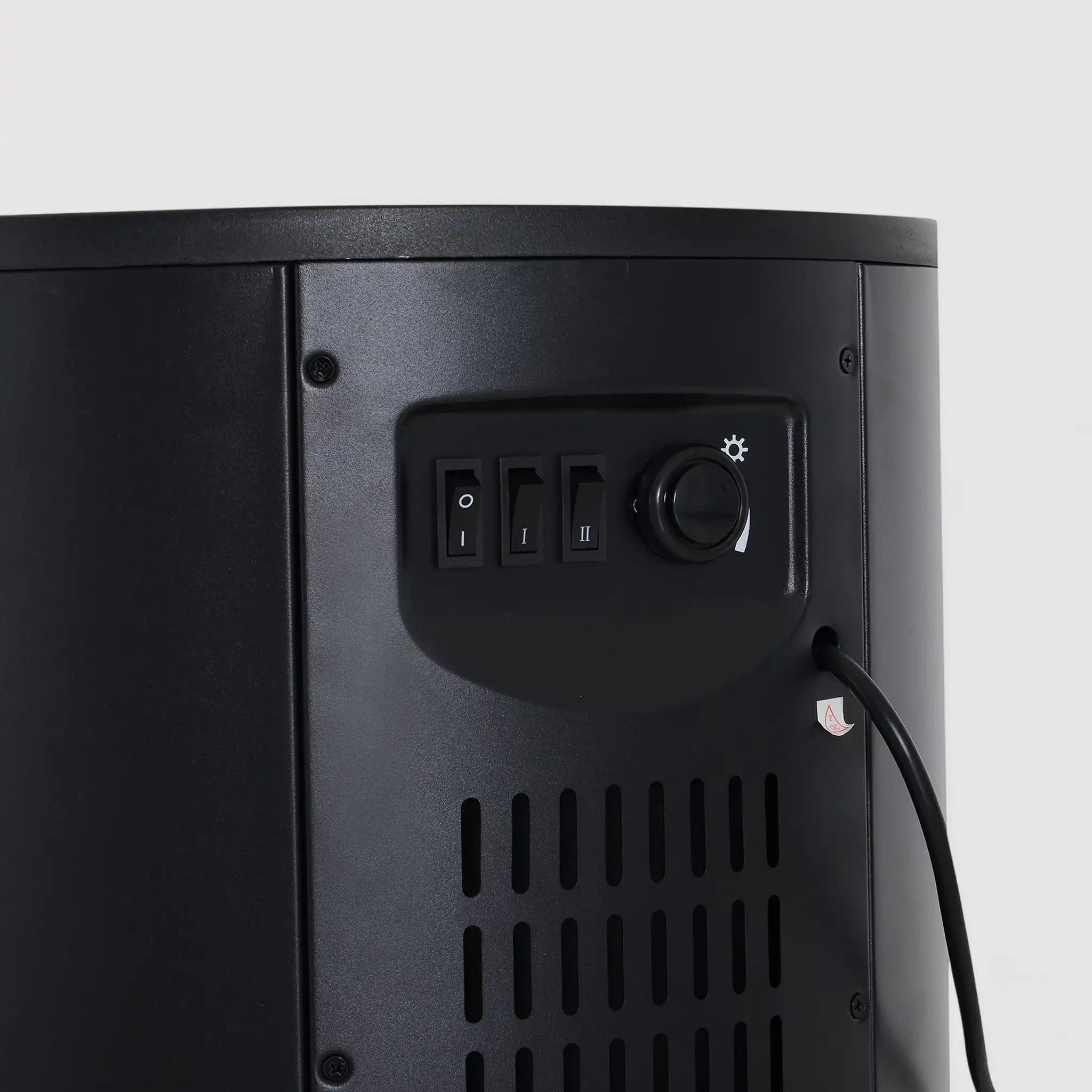 Kiwano - Finto camino elettrico nero con fiamma a led