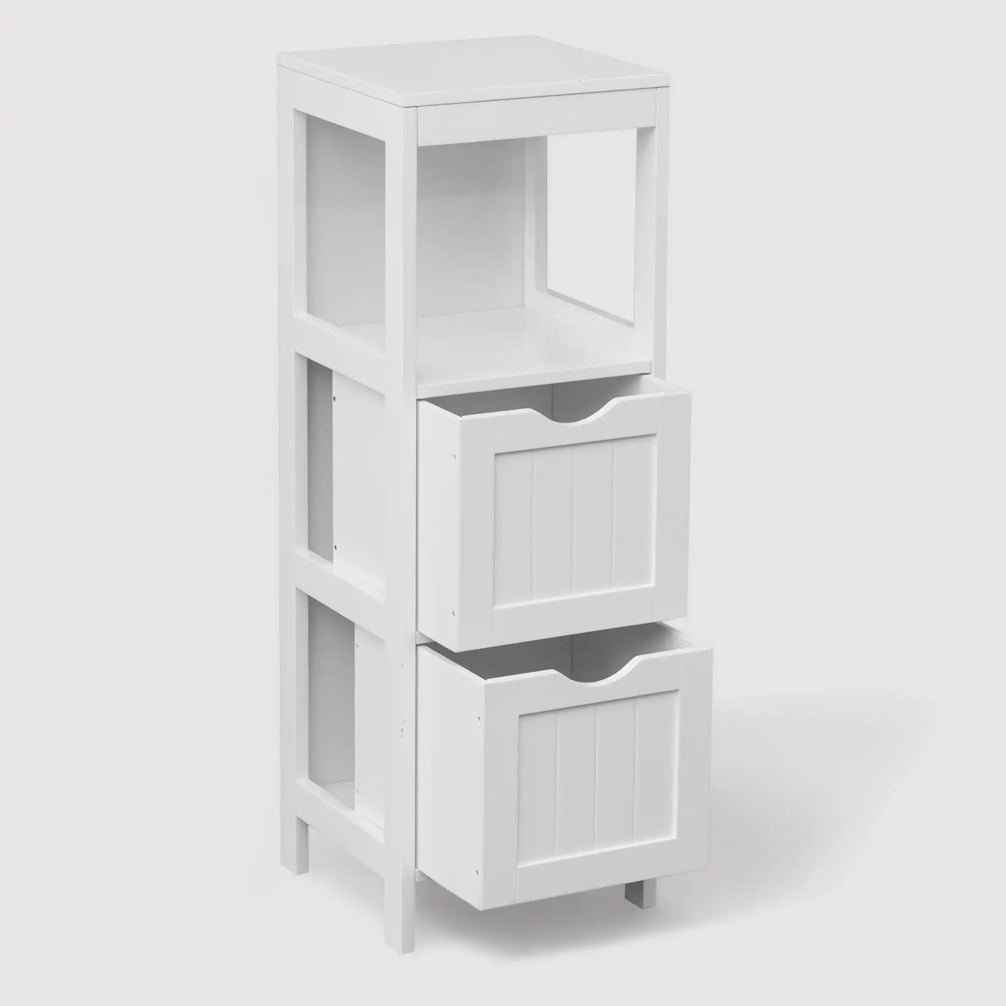 Selaginella - Mobiletto per lavanderia con 2 cassetti e un ripiano