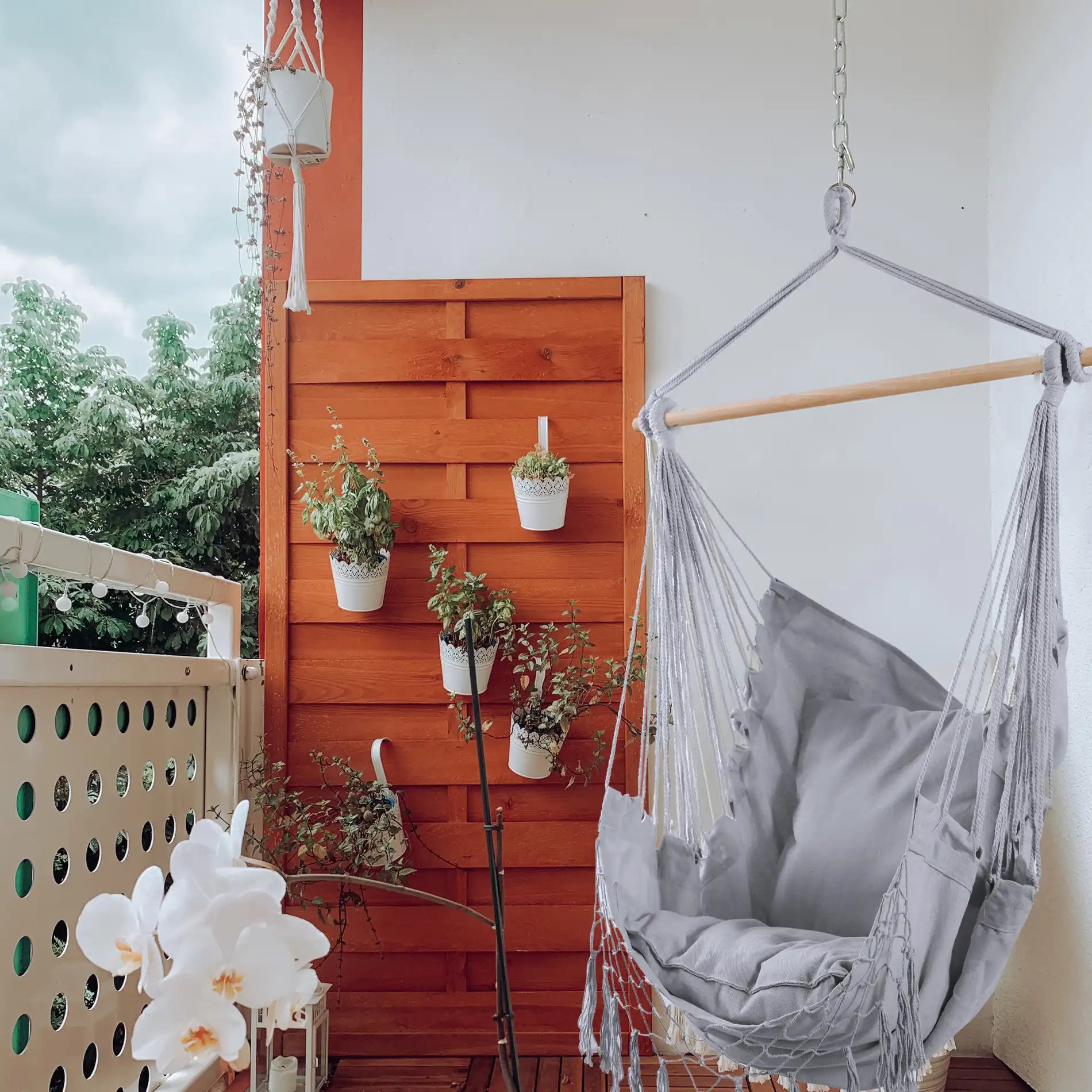 Hula - Poltrona sospesa da esterno grigia