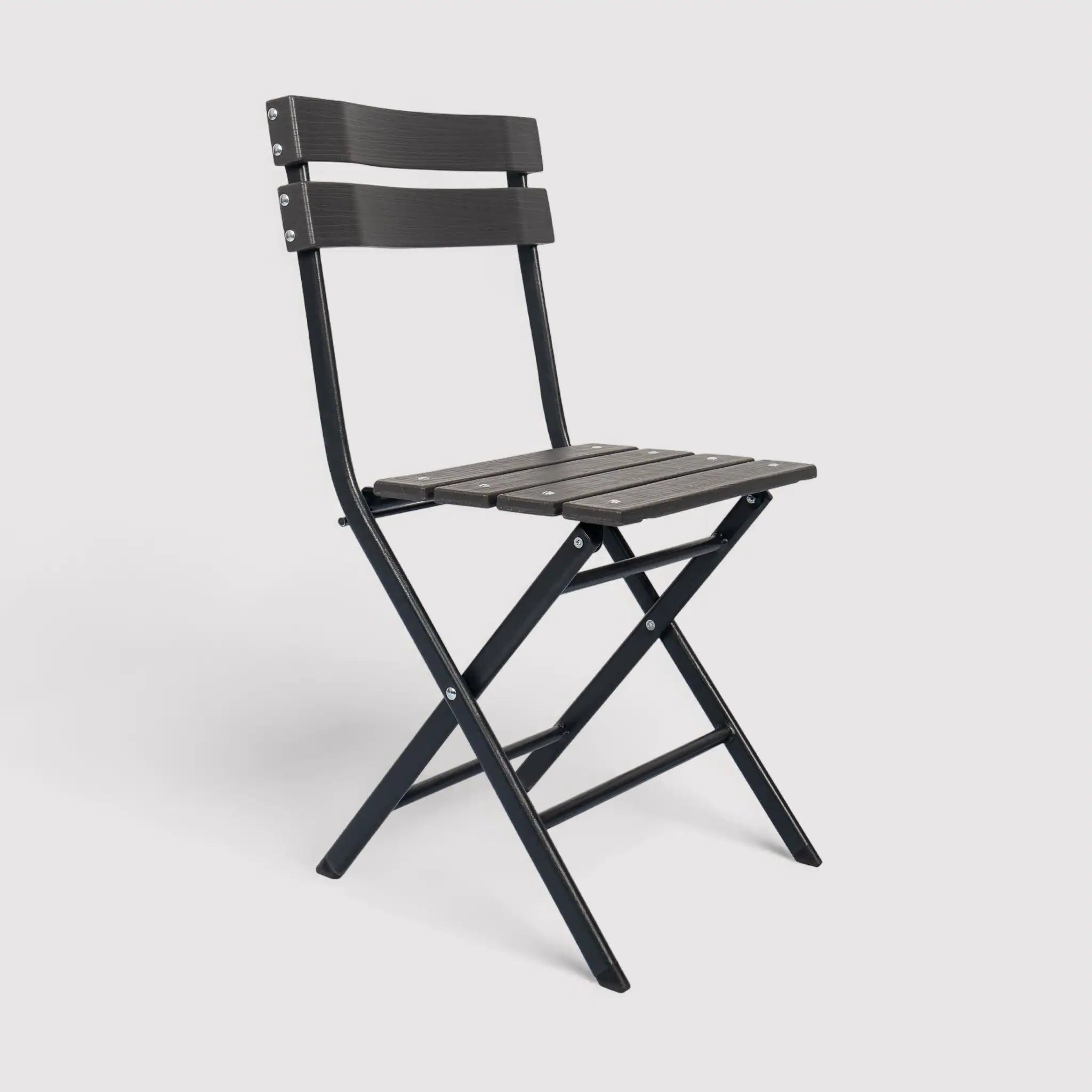 Opuntia - Set di 2 sedie da esterno pieghevoli grigio scuro