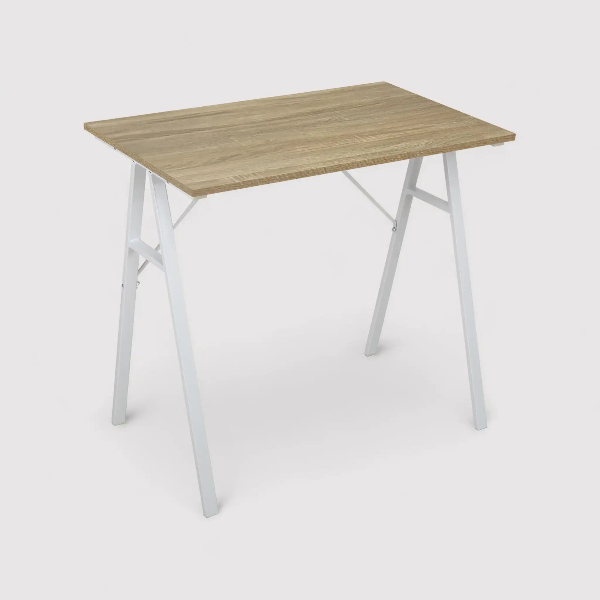 Portulaca - Scrivania da ufficio moderna con ripiano color legno